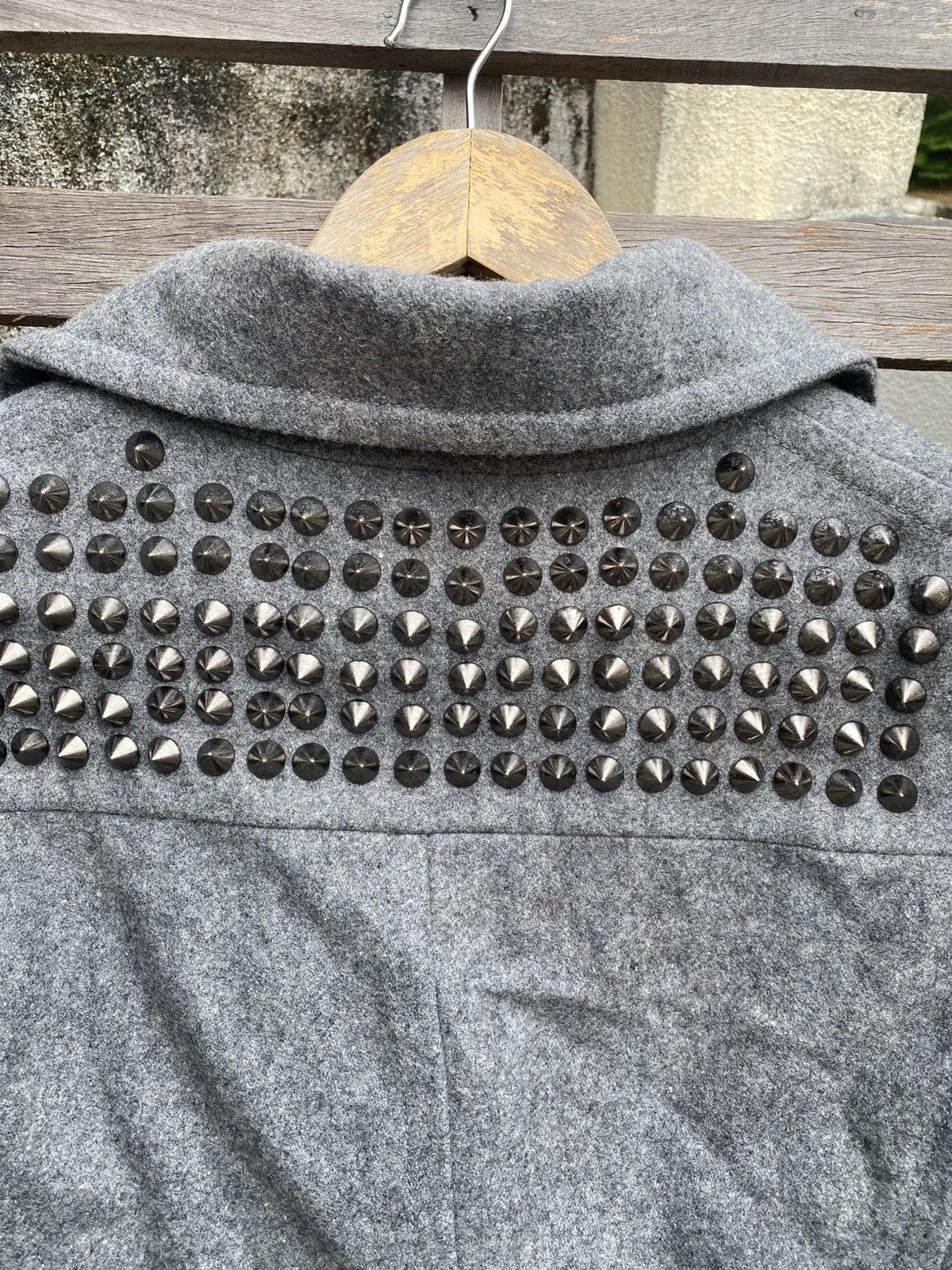 Japanese Brand × Vintage Wool-Blend Double-Breasted Peacoat Jacket - Studded Pocket Size S / US 4 / IT 40 - 5 Thumbnail