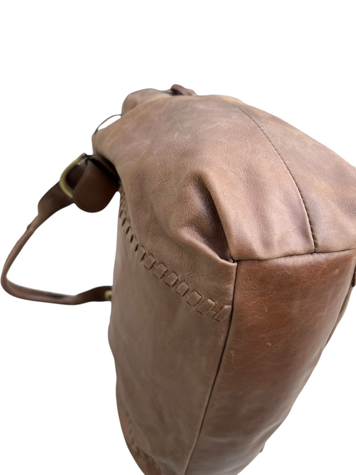 Leather Vintage Sazaby Japan Scratches Patina Leather Shoulder Bag Size ONE SIZE - 15 Thumbnail