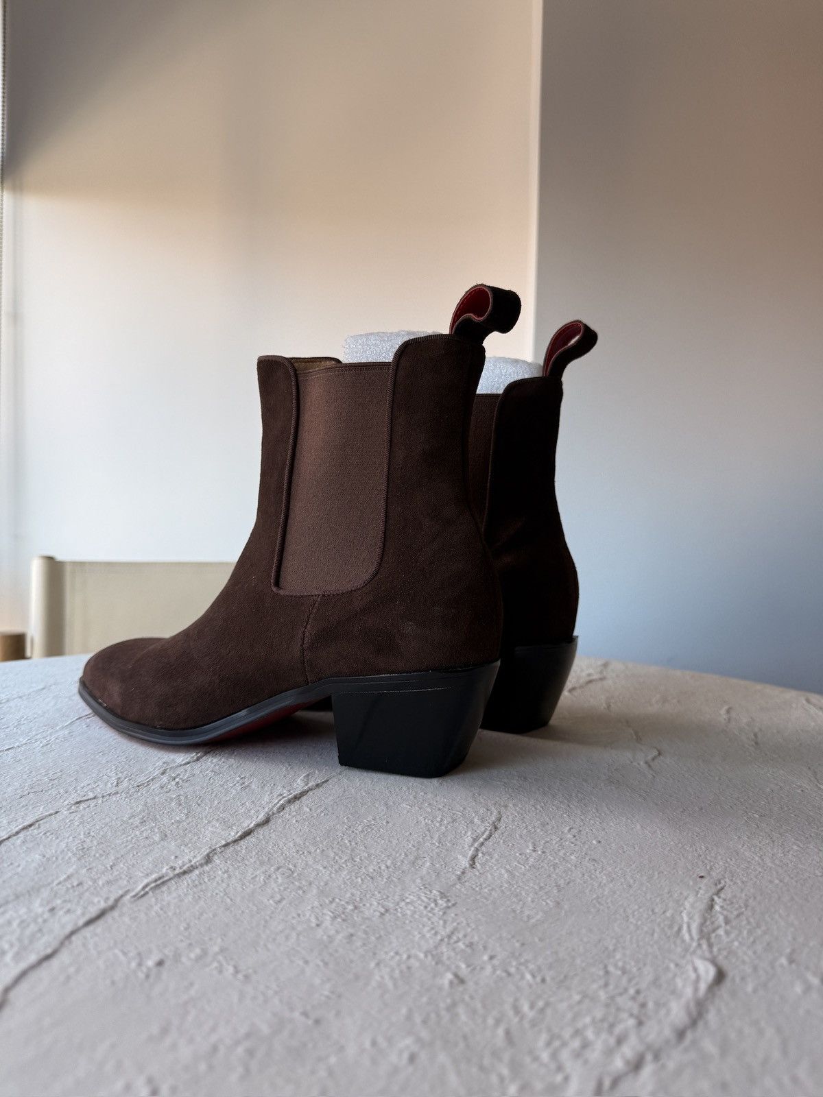 Arno De France NEW Dark Brown Suede Ankle Boots Size US 9.5 / EU 42-43 - 5 Thumbnail