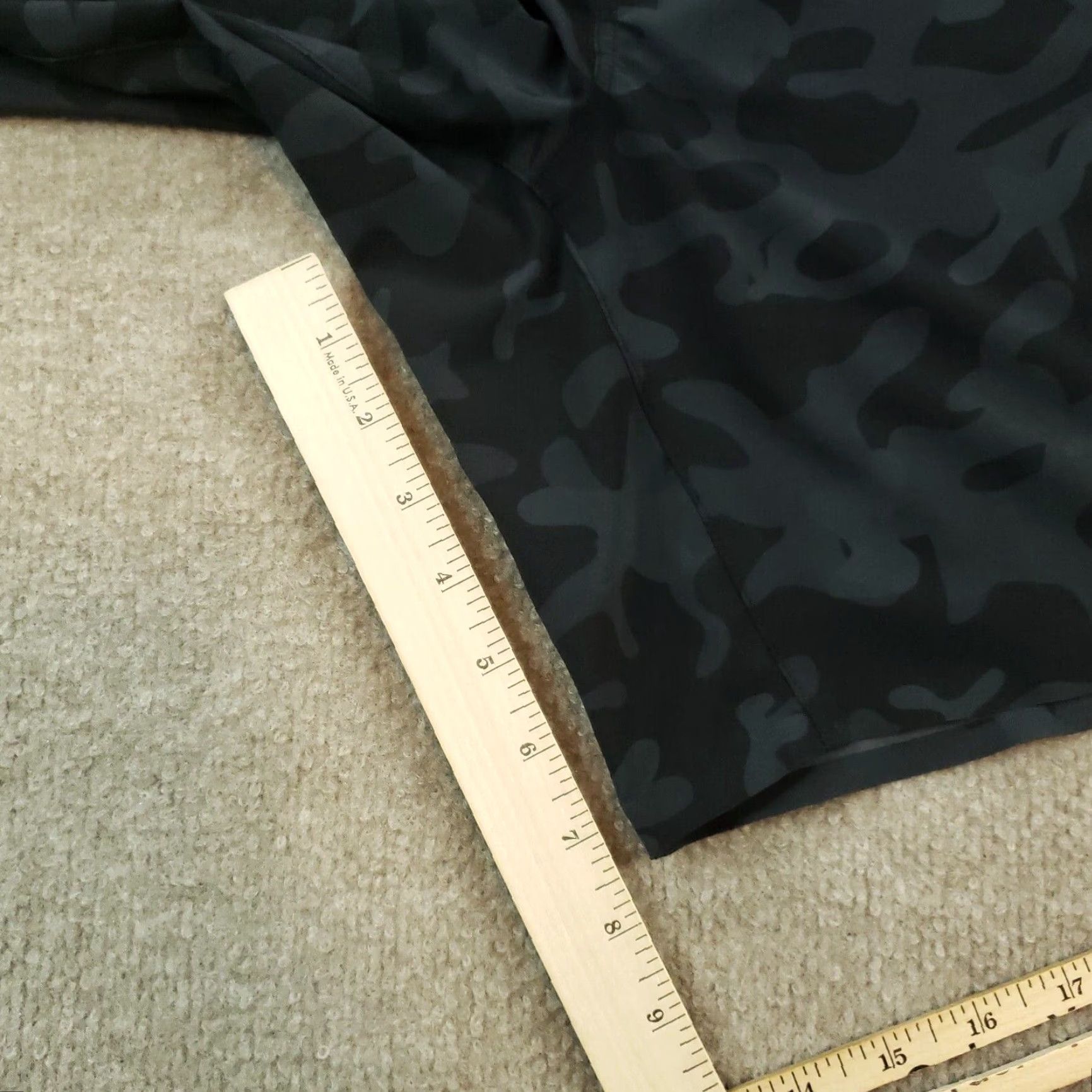 Ten Thousand Ten Thousand Mens Medium Black Camouflage Athletic Shorts 30x8 Elastic Waist Pockets Size US 30 / EU 46 - 2 Thumbnail