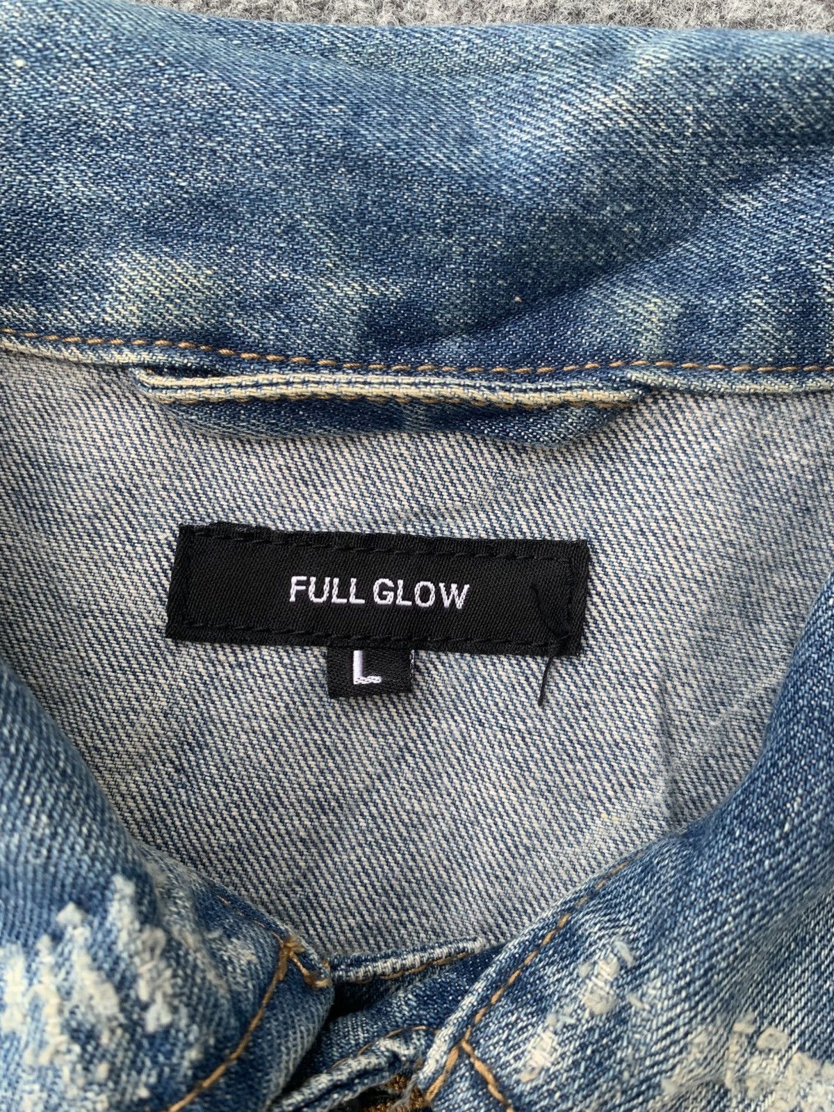 Japanese Brand Distressed Full Glow denim jacket. Size US L / EU 52-54 / 3 - 3 Thumbnail