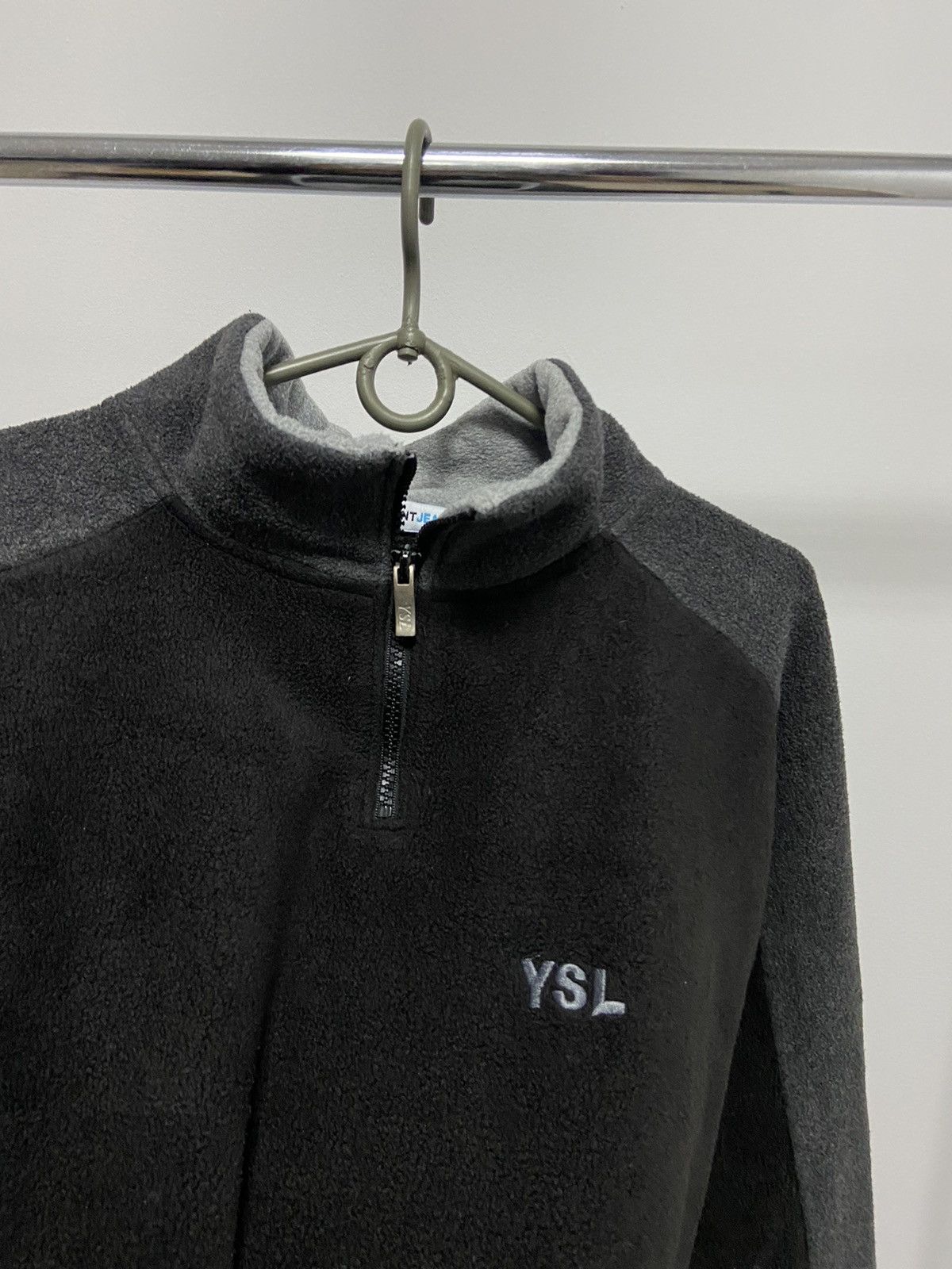 Vintage × Yves Saint Laurent Yves Saint Laurent Vintage Zip Sweatshirt small Logo Fleece Size US L / EU 52-54 / 3 - 5 Thumbnail