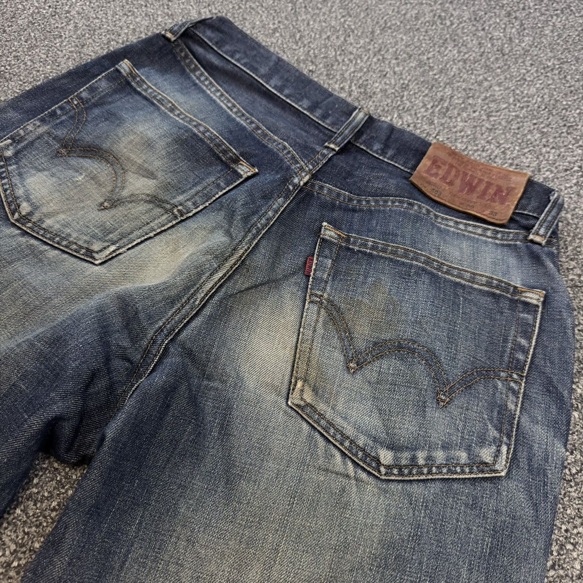Edwin 🇯🇵 Vintage 90s Edwin 503 Japanese Whisker Denim W30 Size US 30 / EU 46 - 7 Thumbnail