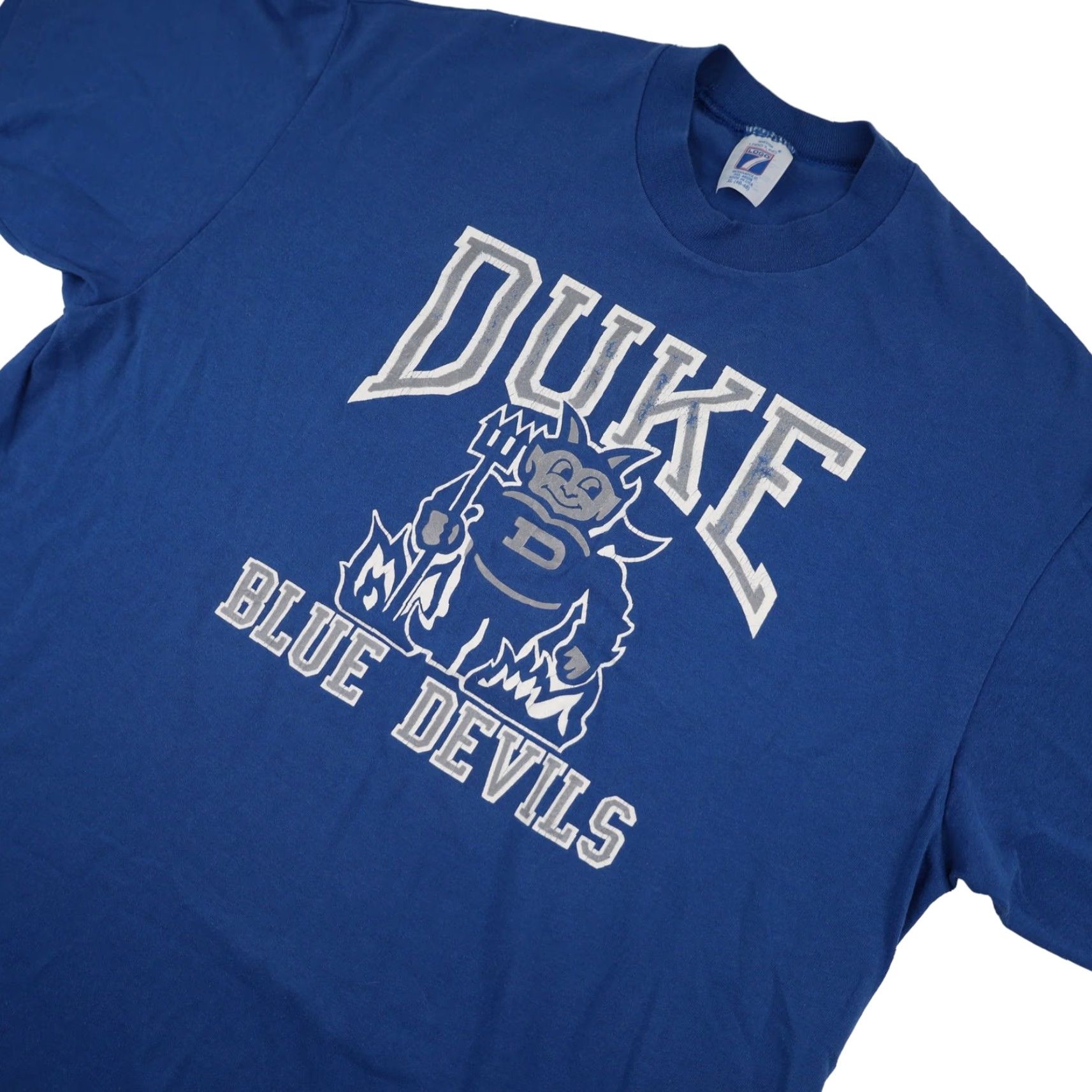 Vintage VINTAGE Duke College Blue Devils Mens XL Graphic T Shirt Blue Size US XL / EU 56 / 4 - 2 Thumbnail