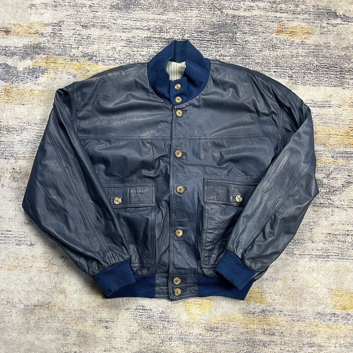 Ruffo Research Vintage 90s Ruffo A1 leather jacket Size US L / EU 52-54 / 3 - 3 Thumbnail