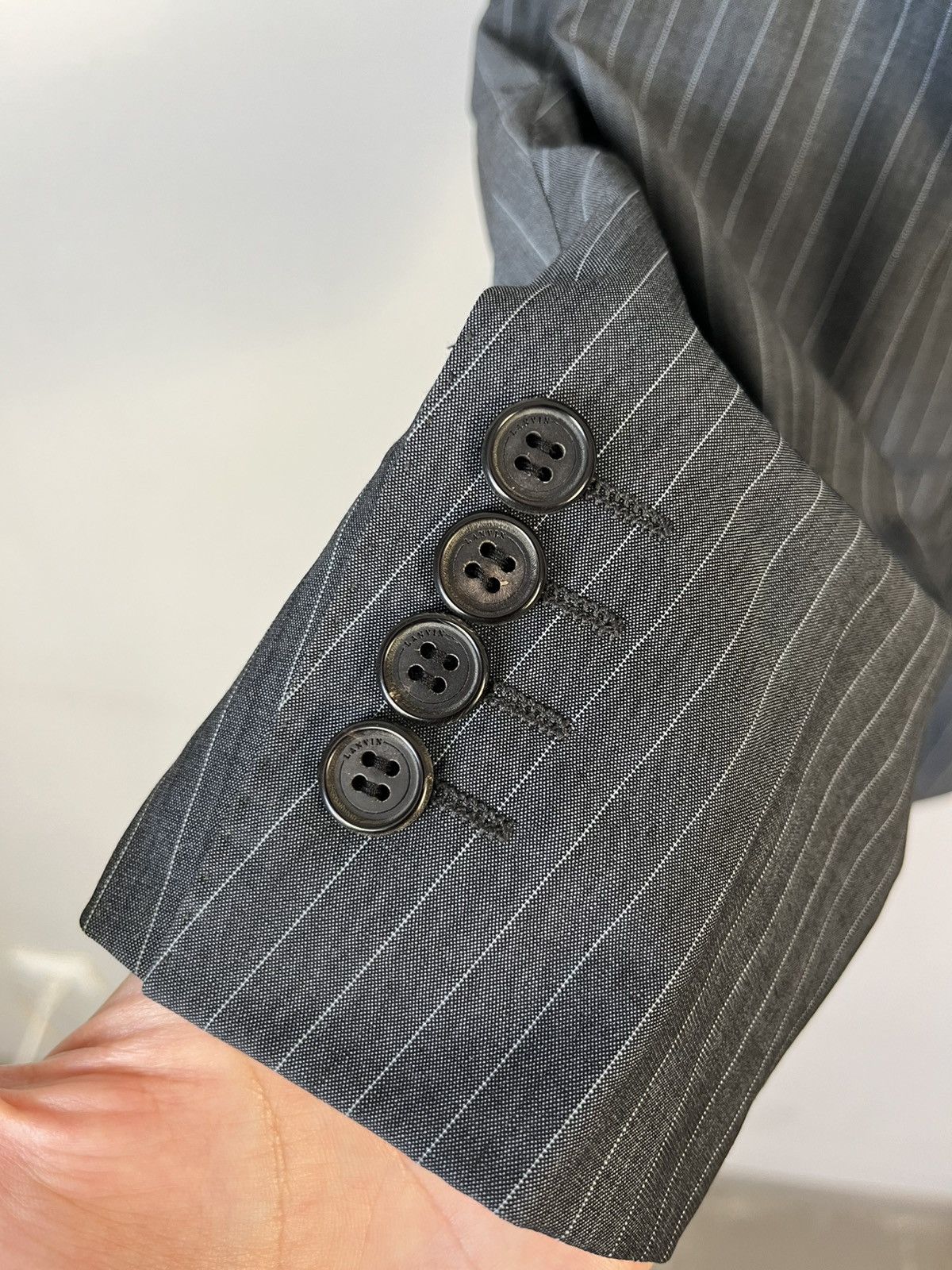 Lanvin × Vintage Lanvin Vintage Luxury Classic Striped Blazer Jacket Italy Size 38R - 6 Thumbnail