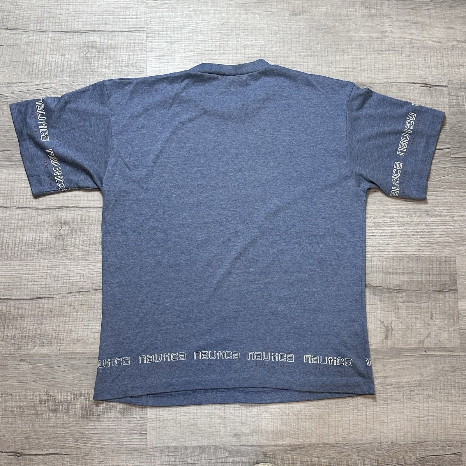 Nautica × Vintage Vintage 90s Nautica Short Sleeve Large Single Stitch T-Shirt Size US L / EU 52-54 / 3 - 8 Thumbnail