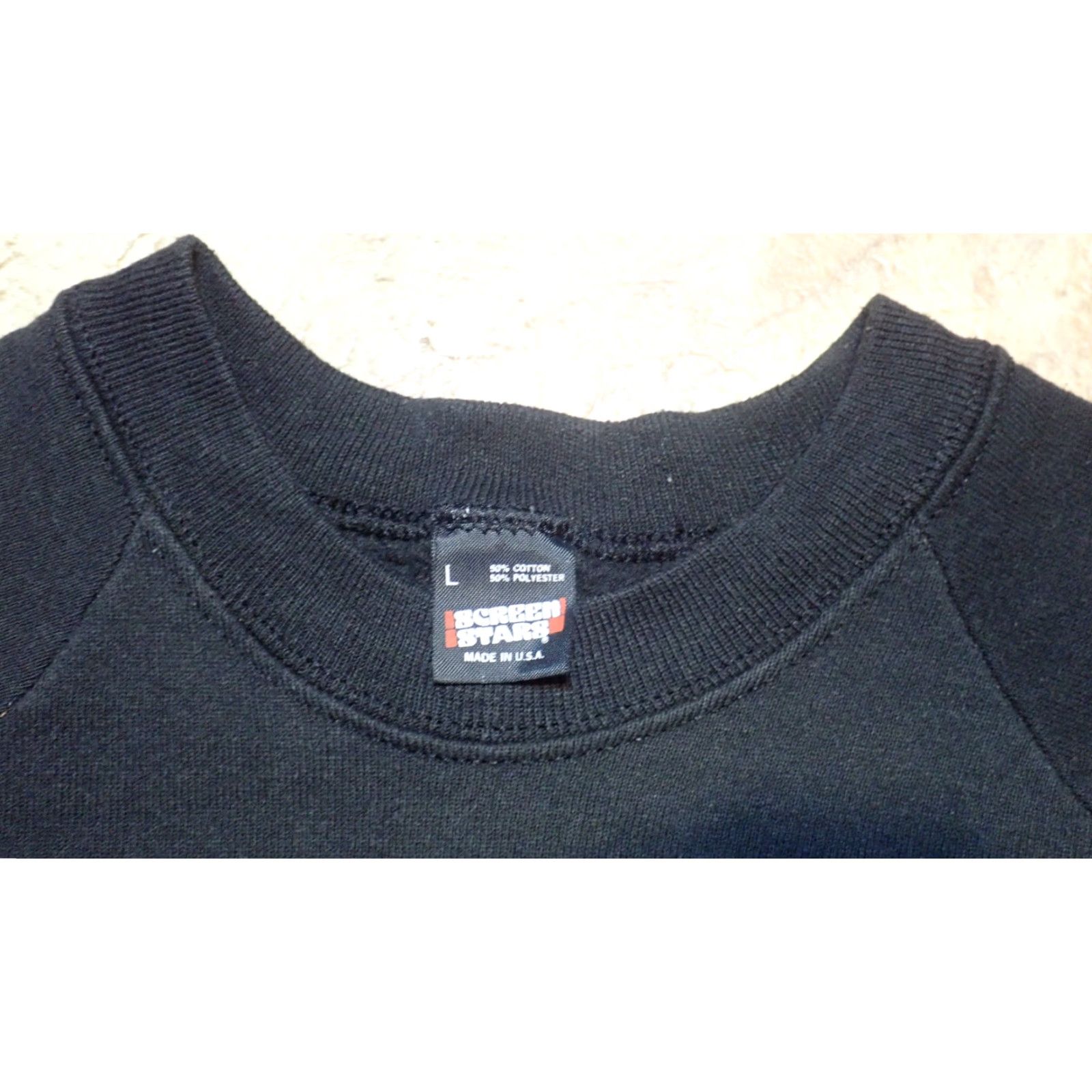 Vintage VINTAGE Screen Stars Neosho Wildcats Sweatshirt Mens M Black Graphic Print Pullover 70s 80s High School Paw Print USA Size US M / EU 48-50 / 2 - 3 Thumbnail