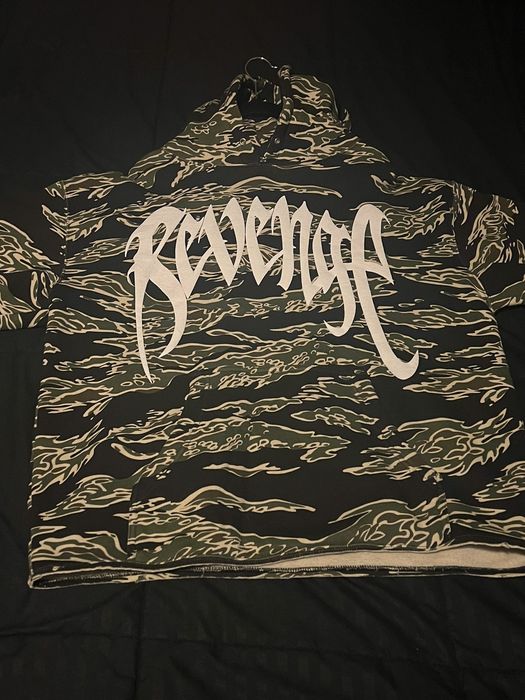 Revenge tiger shop camo hoodie