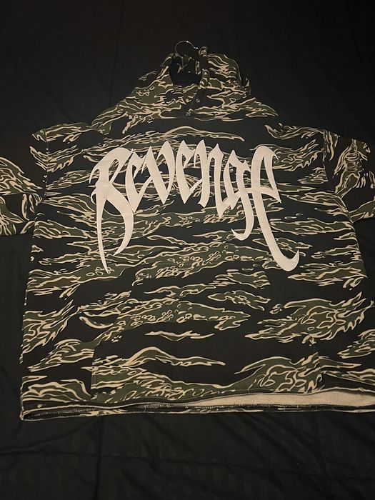 Revenge tiger shop camo hoodie