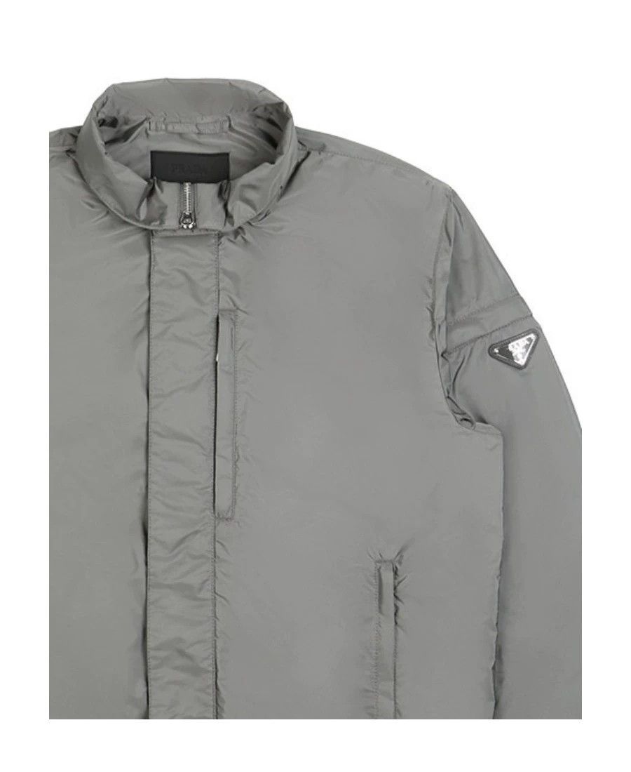Prada Prada Silver Basic Logo Nylon Jacket 48 Size US M / EU 48-50 / 2 - 2 Thumbnail