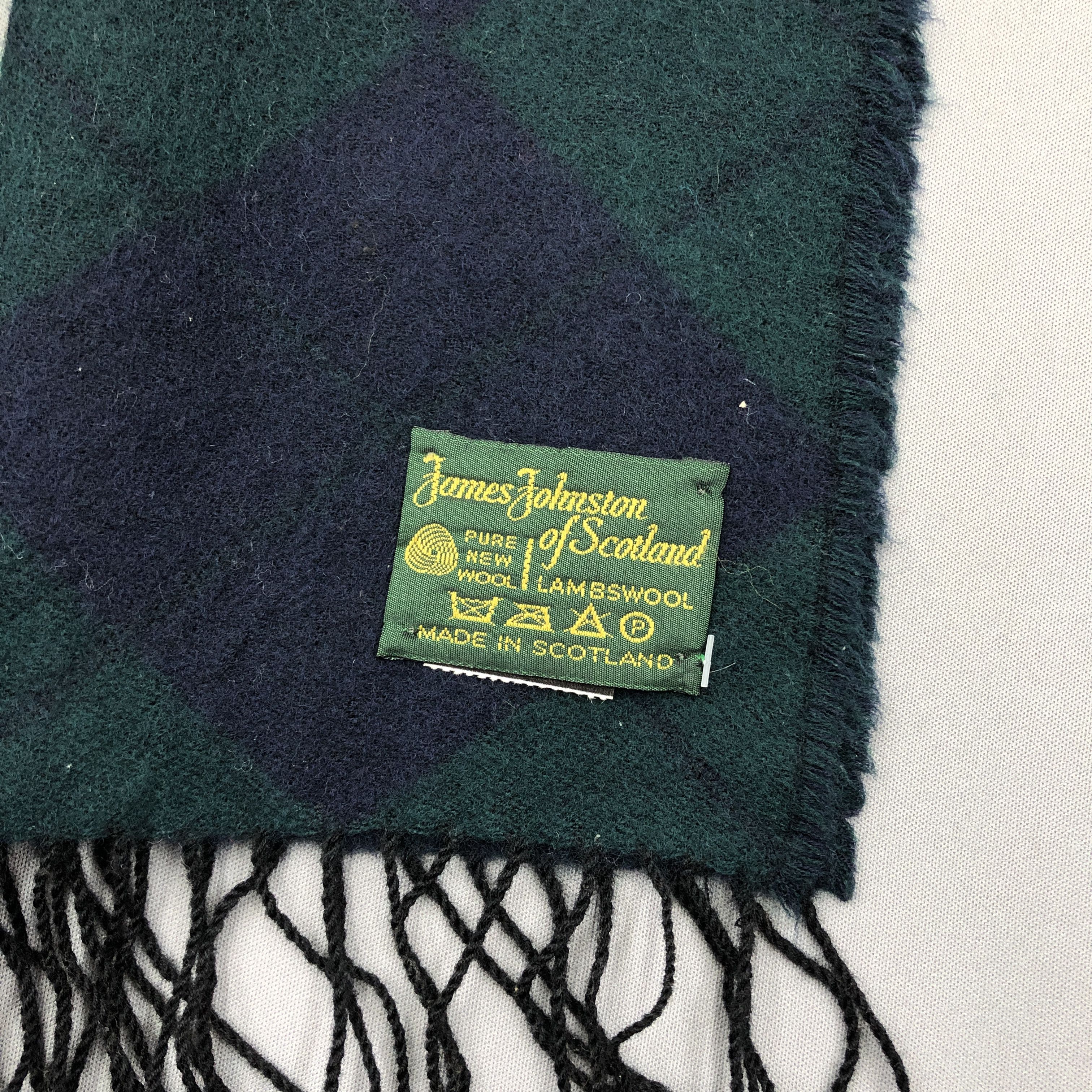 Johnstons Of Elgin Vintage James Johnston Scarf Muffler Wool Cashmere Scarves Size ONE SIZE - 5 Thumbnail