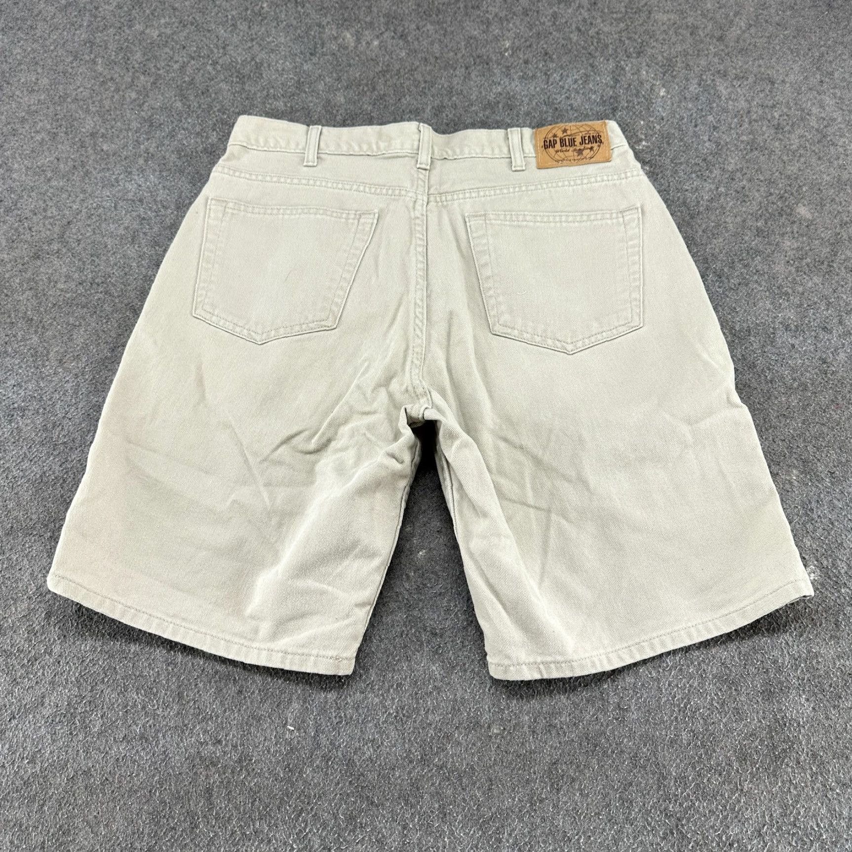 Gap VINTAGE Gap Shorts Mens 34 Beige Easy Fit Denim Jorts 5-Pocket Design Baggy 90s Mens Beige Shorts Size US 34 / EU 50 - 5 Thumbnail