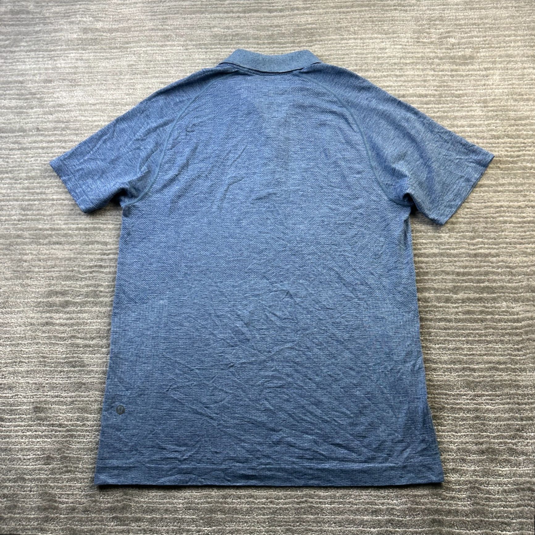 Lululemon Lululemon Polo Shirt Mens Medium Blue Metal Vent Tech Performance Top Size US M / EU 48-50 / 2 - 2 Thumbnail