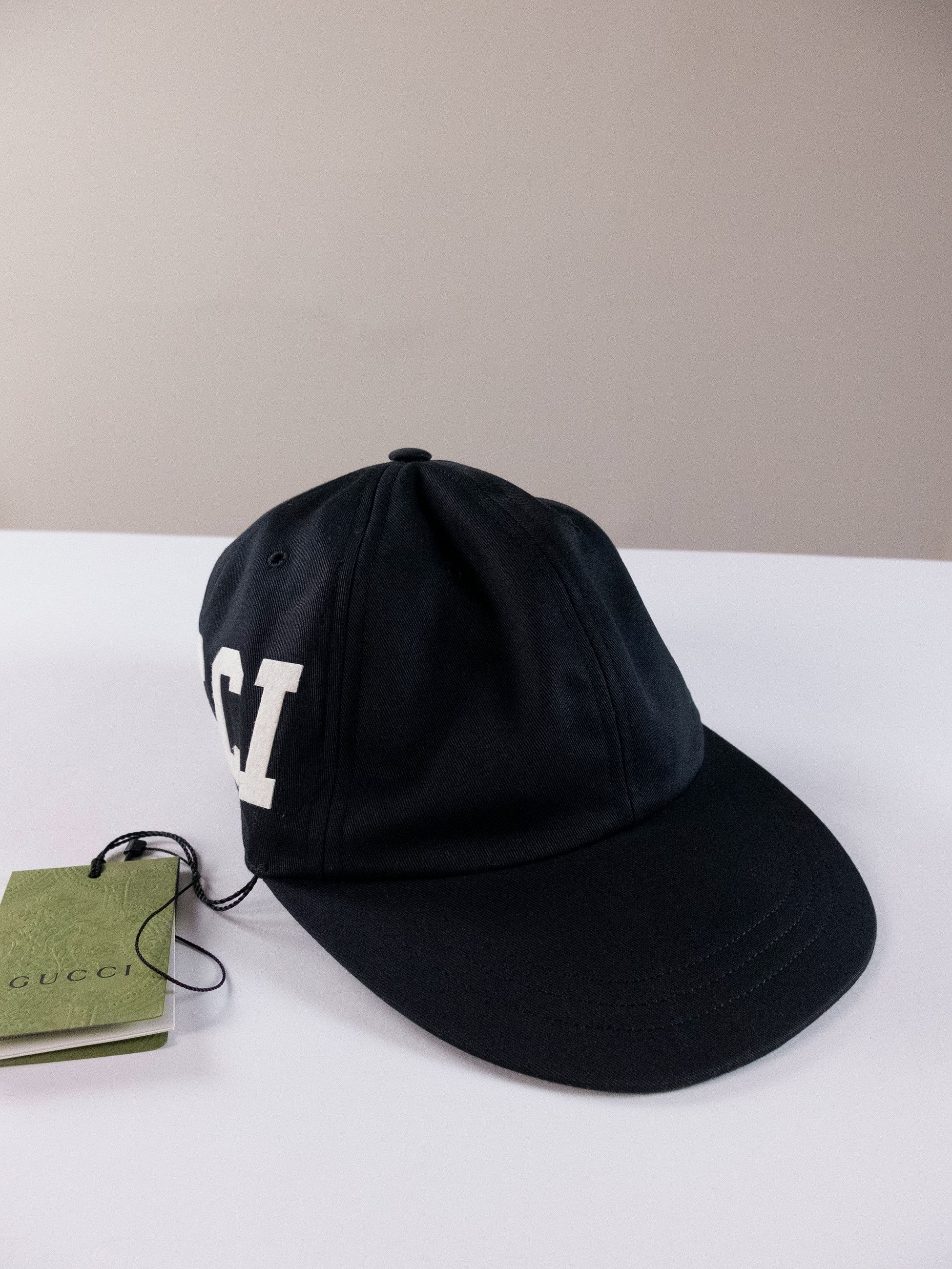 Gucci GUCCI 25 black monogram dad cotton baseball cap Medium Size ONE SIZE - 4 Thumbnail