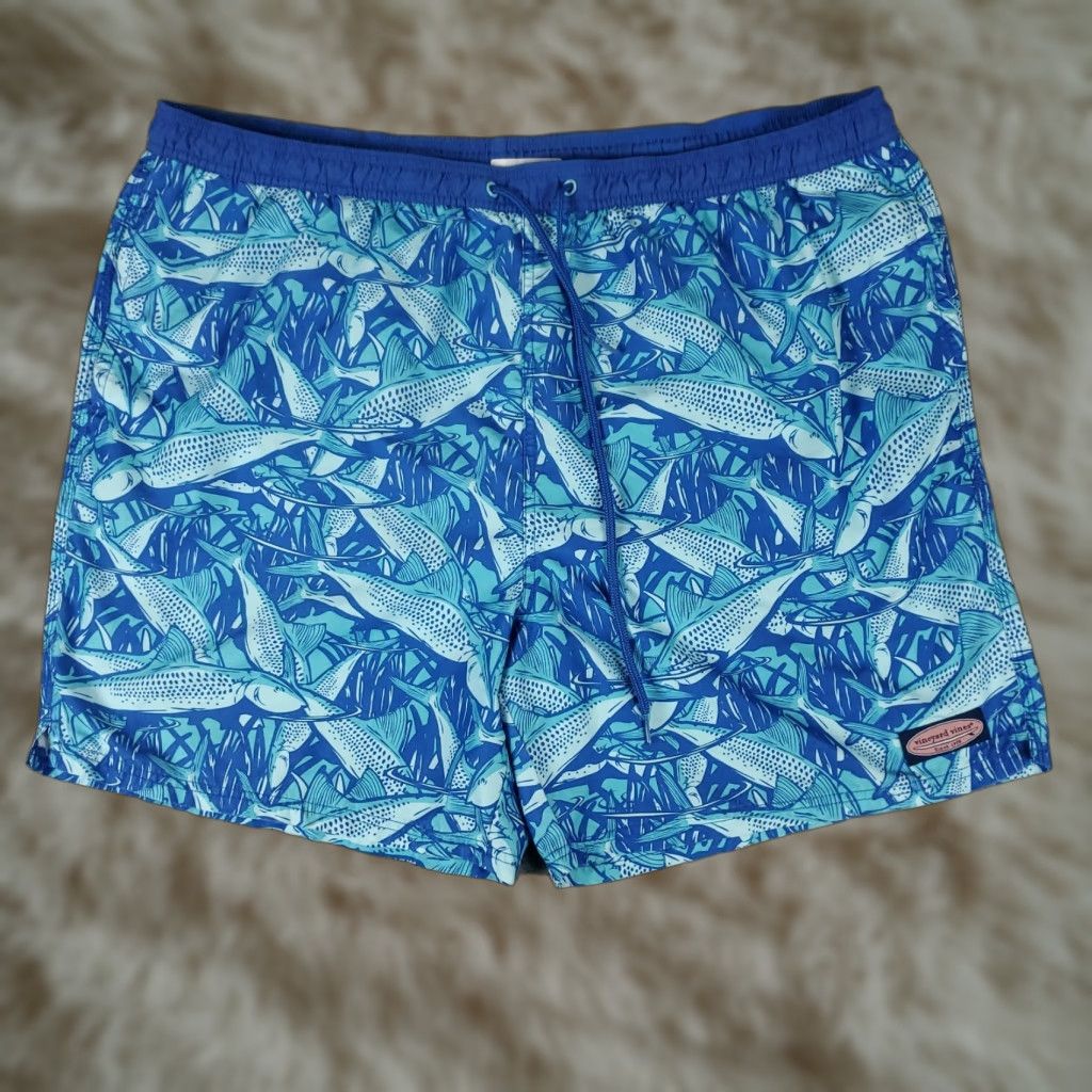 Vineyard Vines Vineyard Vines Shorts Mens 2XL Blue Surf Beach Trunks Bottom Men Size US 39 - 1 Thumbnail