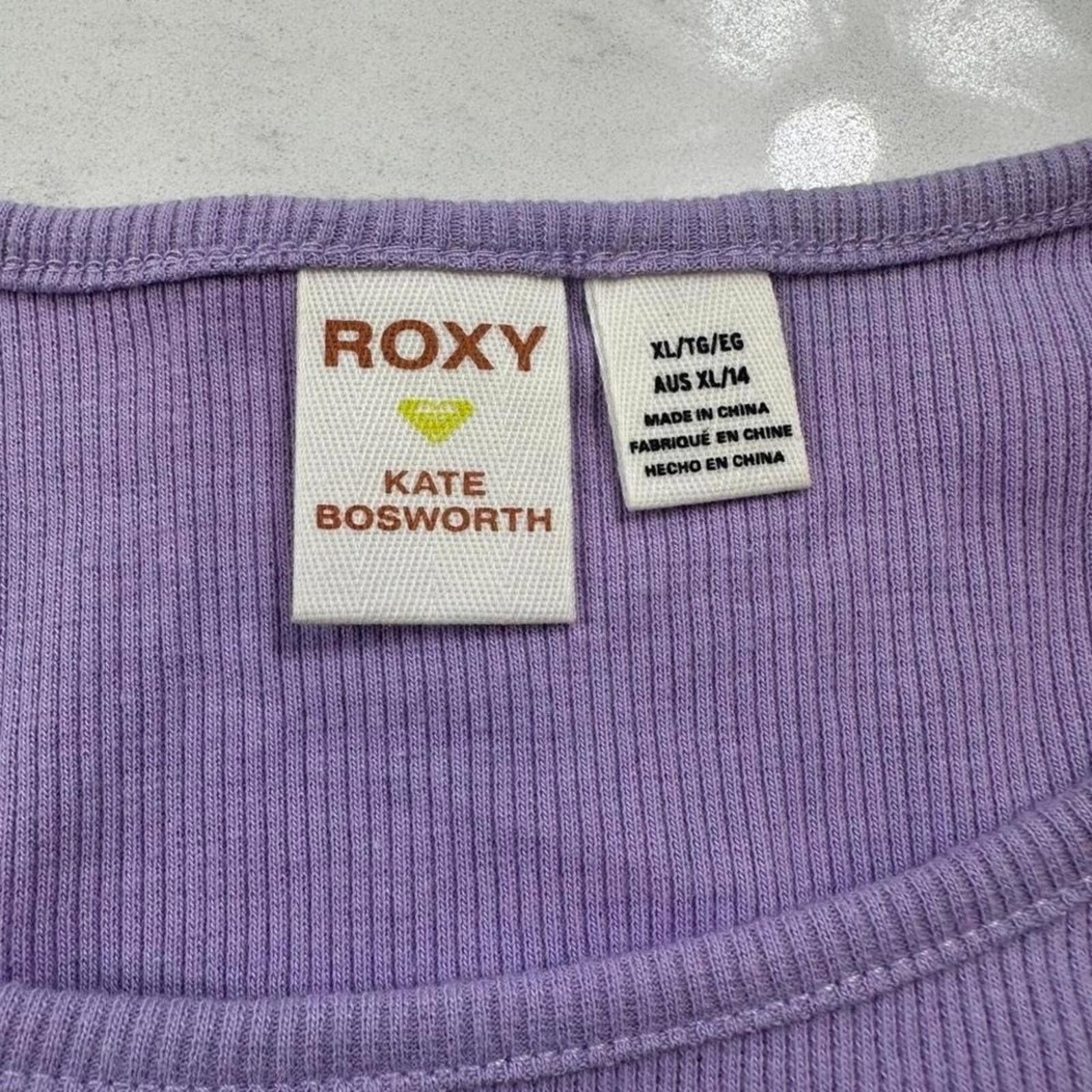 Royal Robbins NWT Roxy Kate Bosworth Tank Top Shirt Women XL Purple Ribbed Size XL / US 12-14 / IT 48-50 - 3 Thumbnail