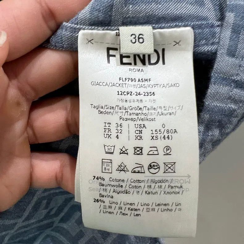 Fendi Fendi Printed Double F Shirt Collar Zipper Jacket Size XXS / US 00 / IT 34 - 4 Thumbnail