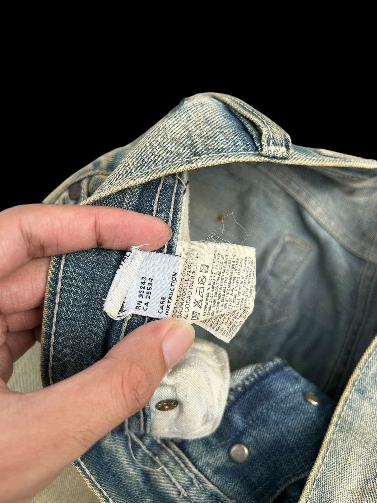 Kapital Vintage Diesel Big Logo Distressed Dirty Denim jeans Size US 32 / EU 48 - 13 Thumbnail