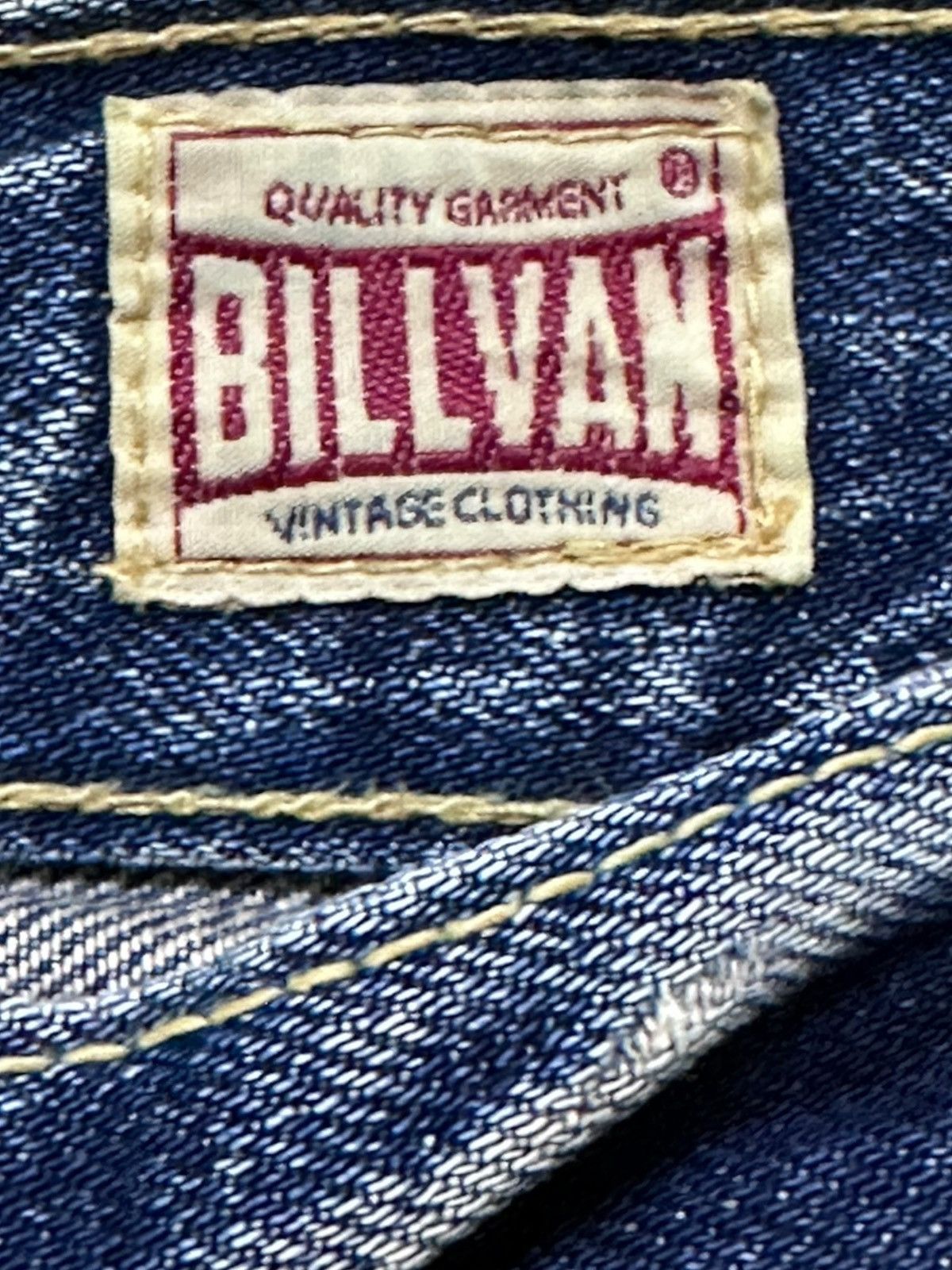 Le Grande Bleu (L.G.B.) Vintage Billvan Mudwash Whiskers Grunge Distressed Denim Size US 31 - 9 Thumbnail