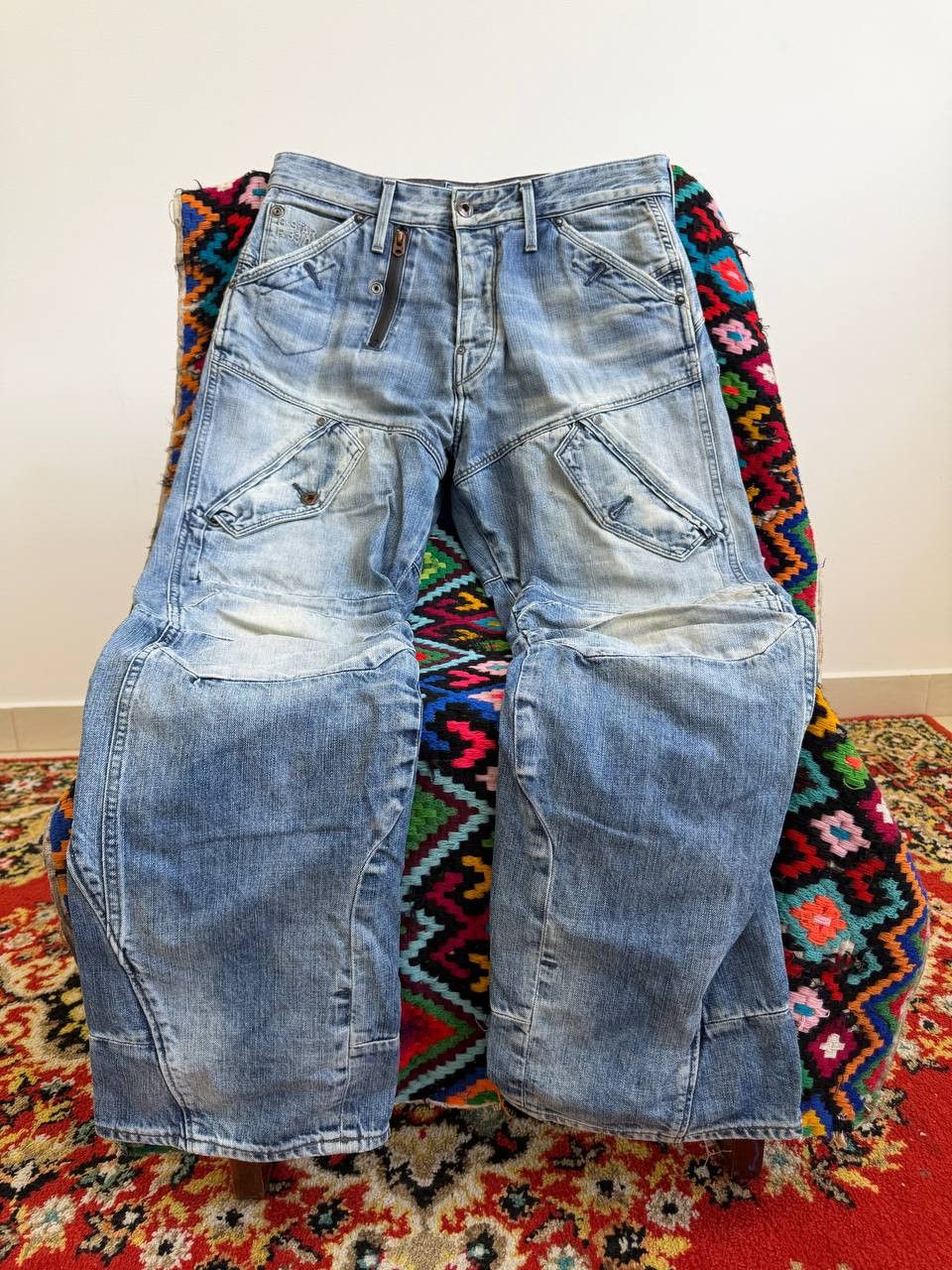 G-Star Avant Garde Tornado Mart Balmain Style Biker Jeans Pants Size US 32 / EU 48 - 1 Thumbnail