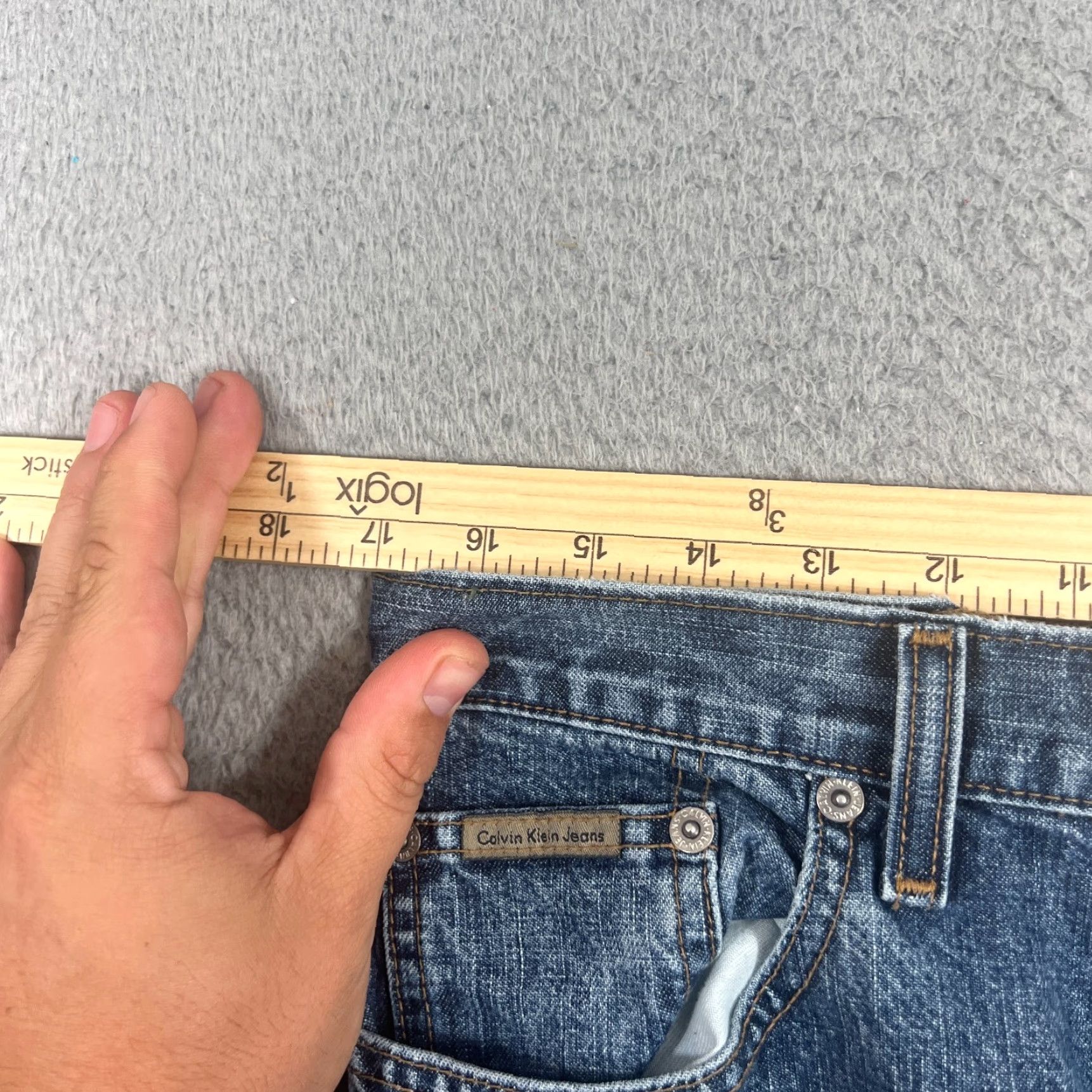 Calvin Klein Calvin Klein Womens Bootcut High Rise Jeans Size 12 Medium Blue Wash Size 34" / US 12 / IT 48 - 5 Thumbnail