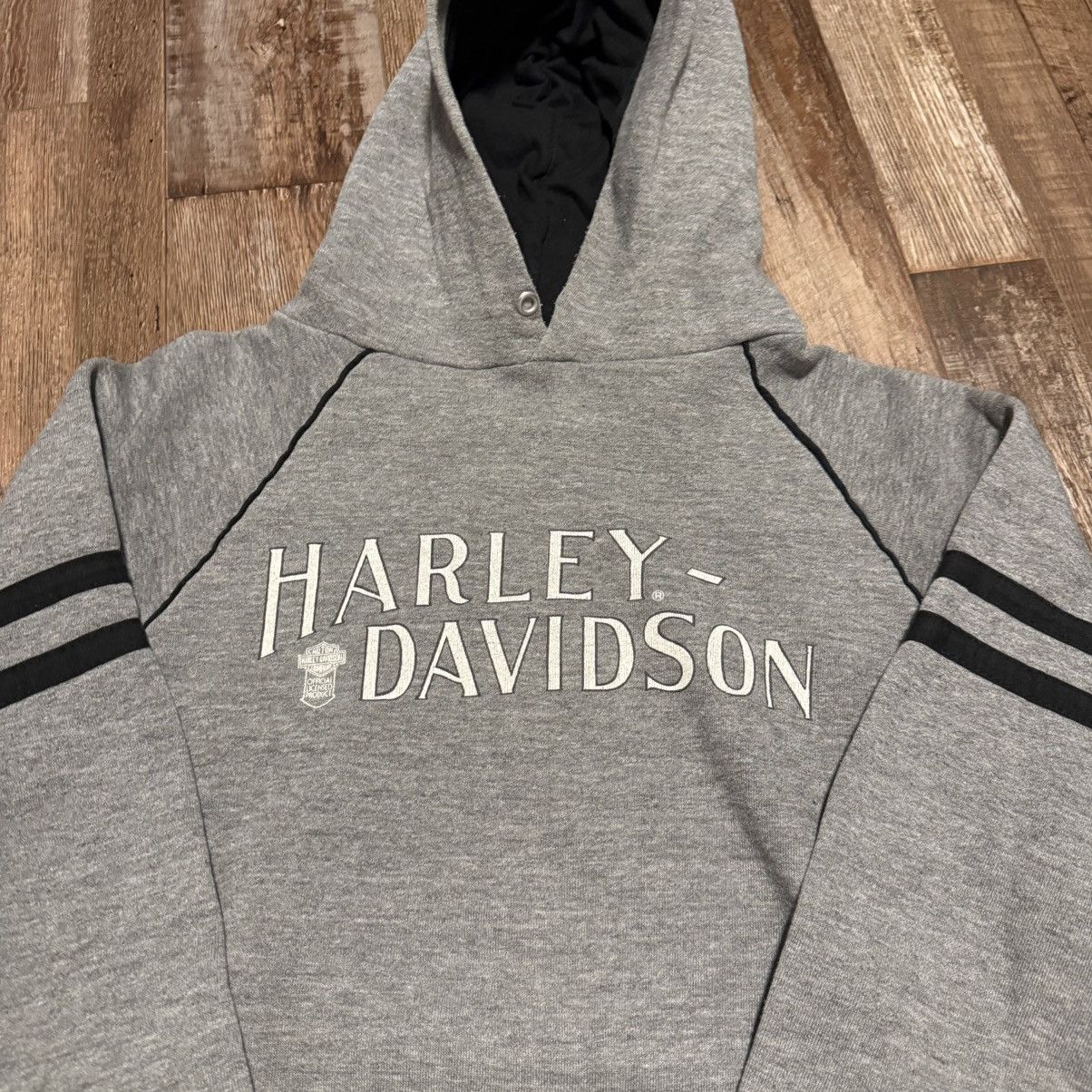 Harley Davidson × Vintage 1980s Harley Davidson Motorcycle Raglan Sleeve Hoodie Size US L / EU 52-54 / 3 - 3 Thumbnail