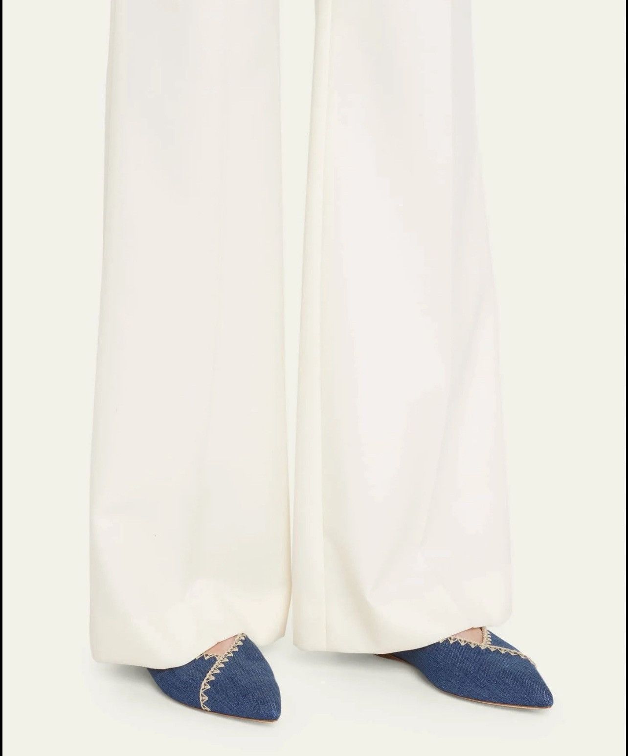 Gabriela Hearst Gabriela Hearst Avner Denim Stitch Ballerina Flats size 38 Size US 8 / IT 38 - 2 Thumbnail