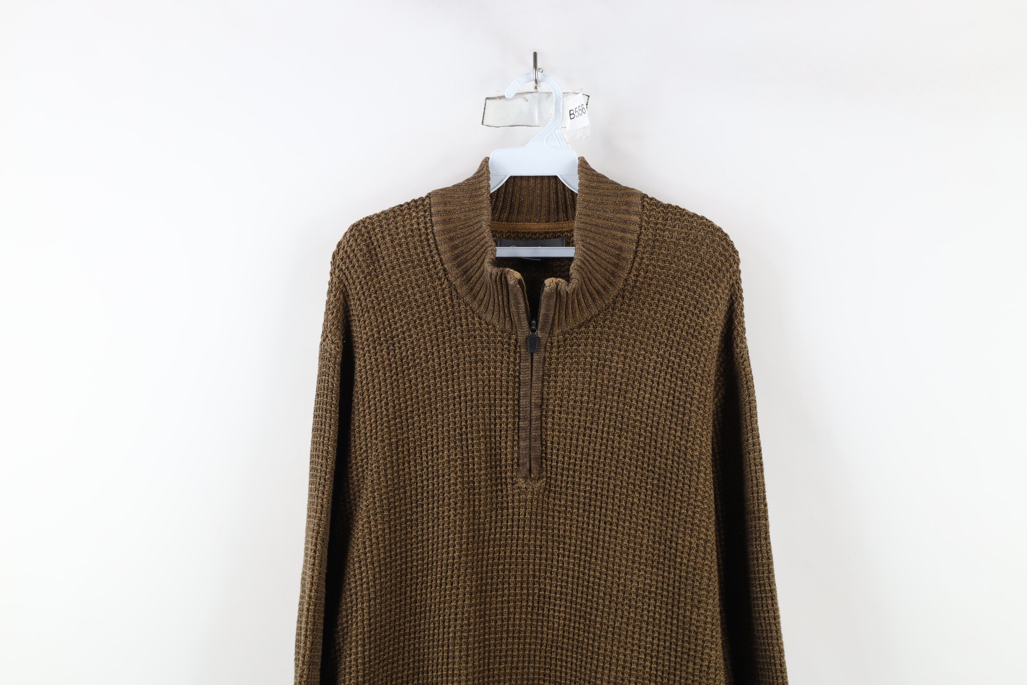 Eddie Bauer × Vintage Vintage Eddie Bauer Thermal Half Zip Pullover Sweater Brown Size US XXL / EU 58 / 5 - 2 Thumbnail