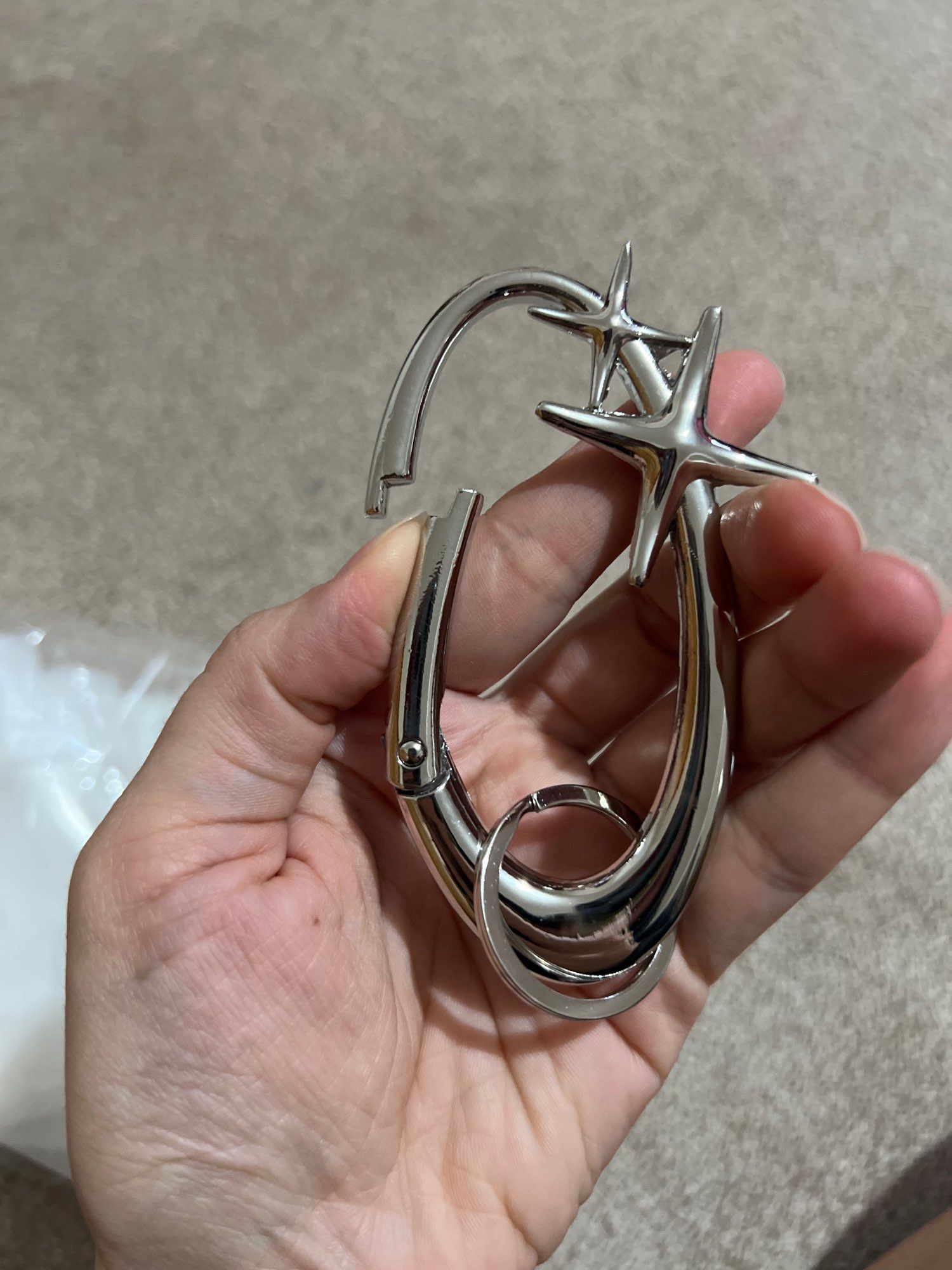 Vintage Y2K Star Oval Keychain Size ONE SIZE - 1 Thumbnail