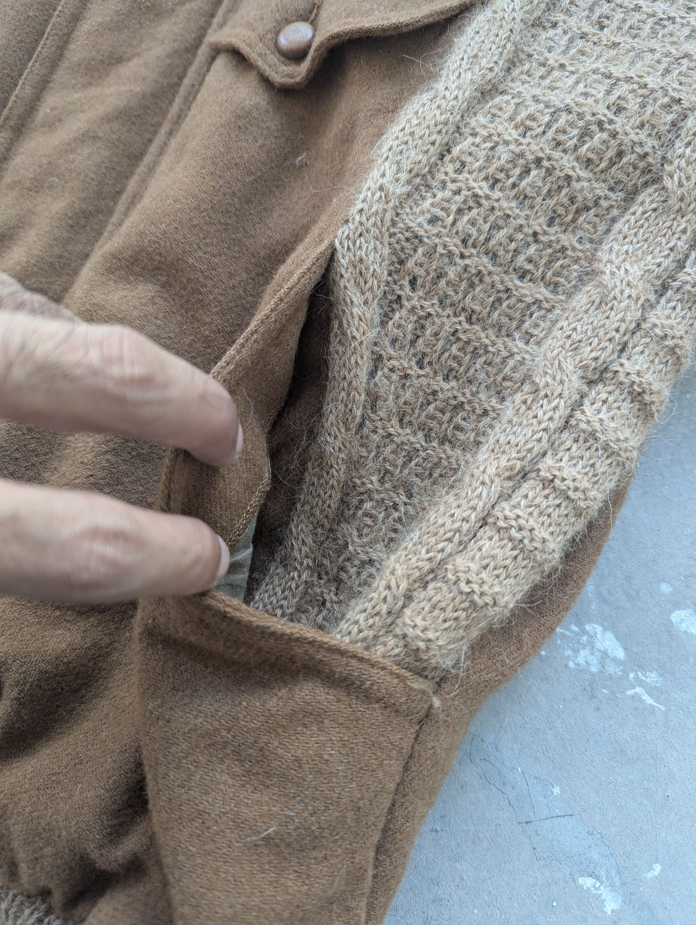 Le Grande Bleu (L.G.B.) × Vintage 🇯🇵 Vintage 90s Wool Jacket Knitted Style By Monsieur Paris Size US M / EU 48-50 / 2 - 6 Thumbnail
