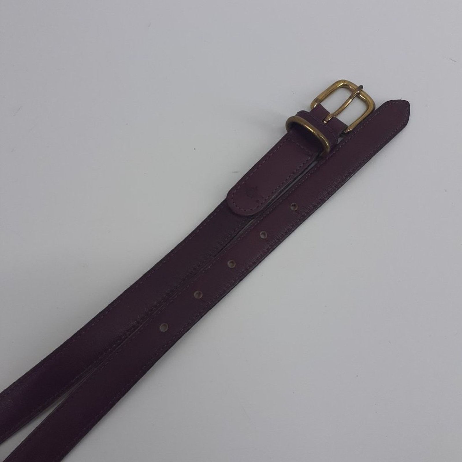 Dockers Docker's Red Burgundy Gold tone Buckle Hand Crafted USA Belt Size ONE SIZE - 6 Thumbnail