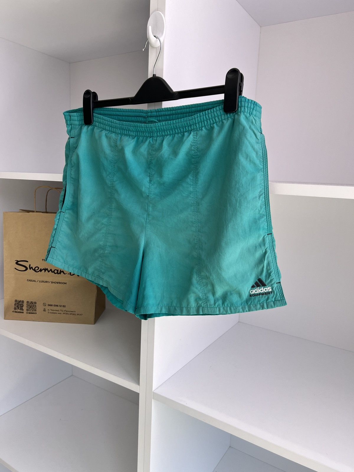 Adidas × Vintage Vintage Adidas Equipment Shorts Size US 35 - 3 Thumbnail