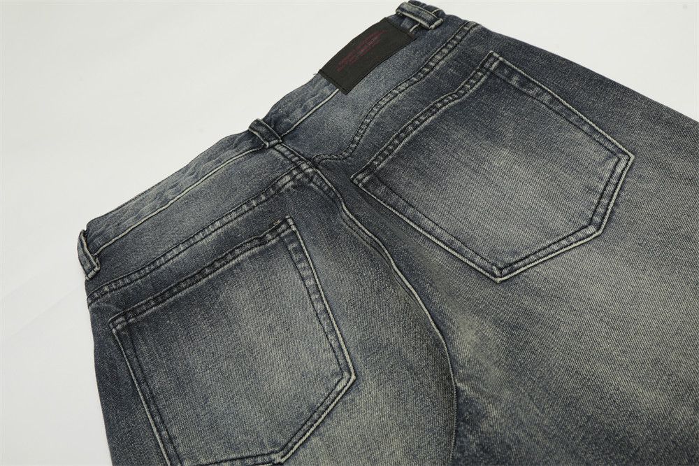 Jean Casual men's punk retro distressed straight jeans Size US 32 / EU 48 - 5 Thumbnail