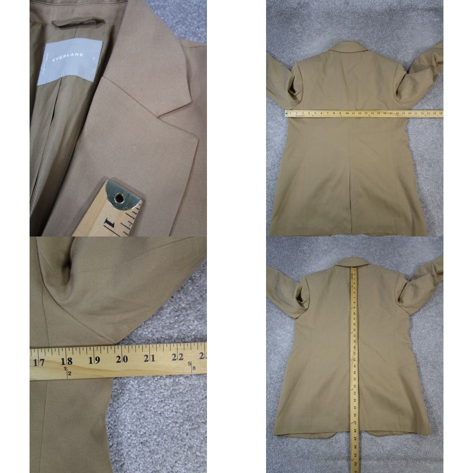 Everlane Everlane Overcoat Womens 2 Brown Jacket Coat Long Sleeve Long Button Polyester Lyocell Solid Cotton Lining Regular Size 2 Womens Size XS / US 0-2 / IT 36-38 - 8 Thumbnail