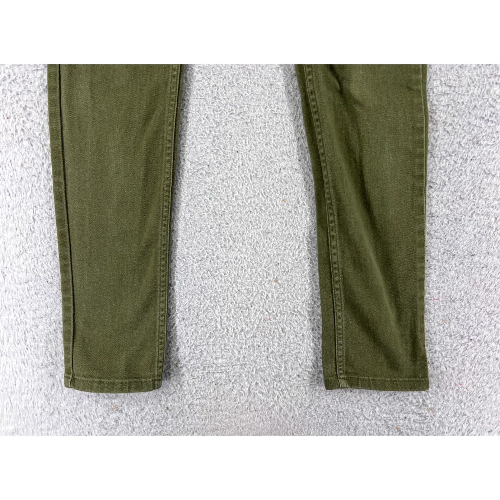 Vintage Arizona Jeans Women Green Skinny 0 Ultra Low Rise Cotton Blend 23x29 Denim 5-Pocket Design Regular Inseam 29 in Size 25" / US 0 / IT 36 - 2 Thumbnail