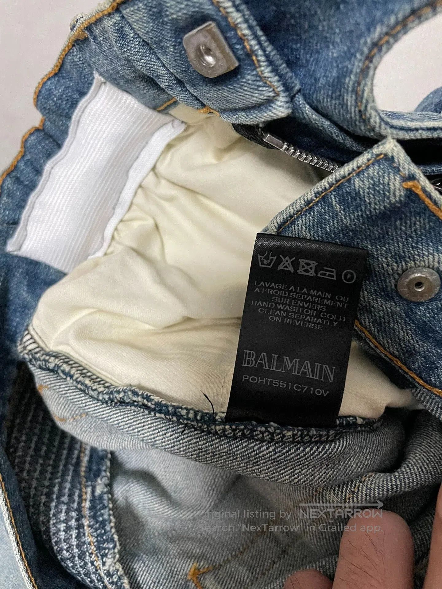 Balmain Balmain Distressed Motorcycle Jeans. Size US 31 - 8 Thumbnail
