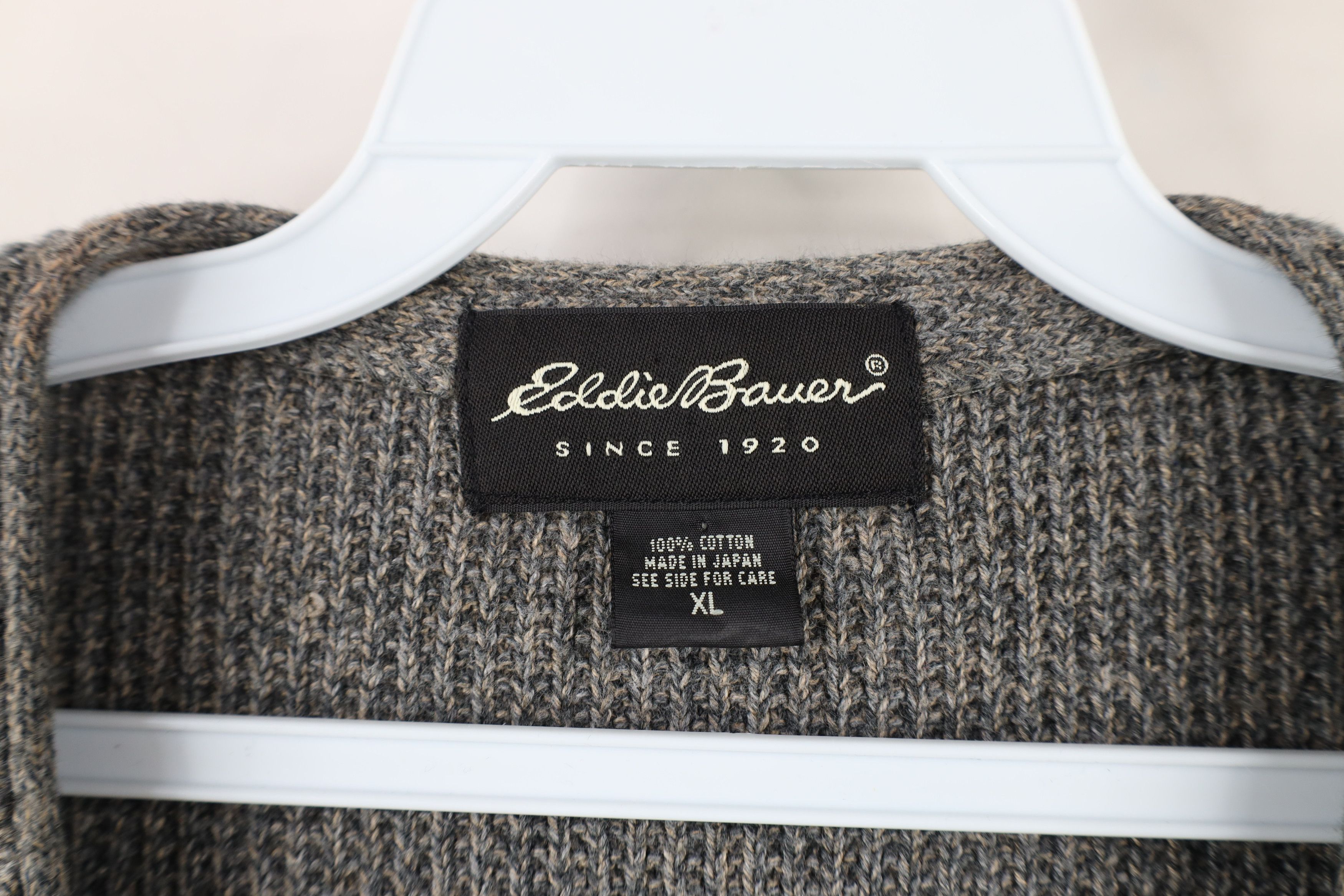 Eddie Bauer × Vintage Vintage 90s Eddie Bauer Knit Cardigan Sweater Vest Japan Size US XL / EU 56 / 4 - 6 Thumbnail