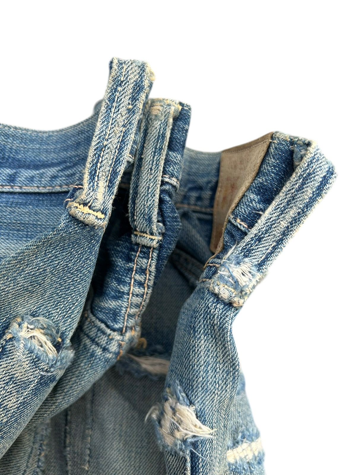 Kapital Vintage Joe McCoy Selvedge Thrashed Repair Denim Jeans Size US 30 / EU 46 - 13 Thumbnail