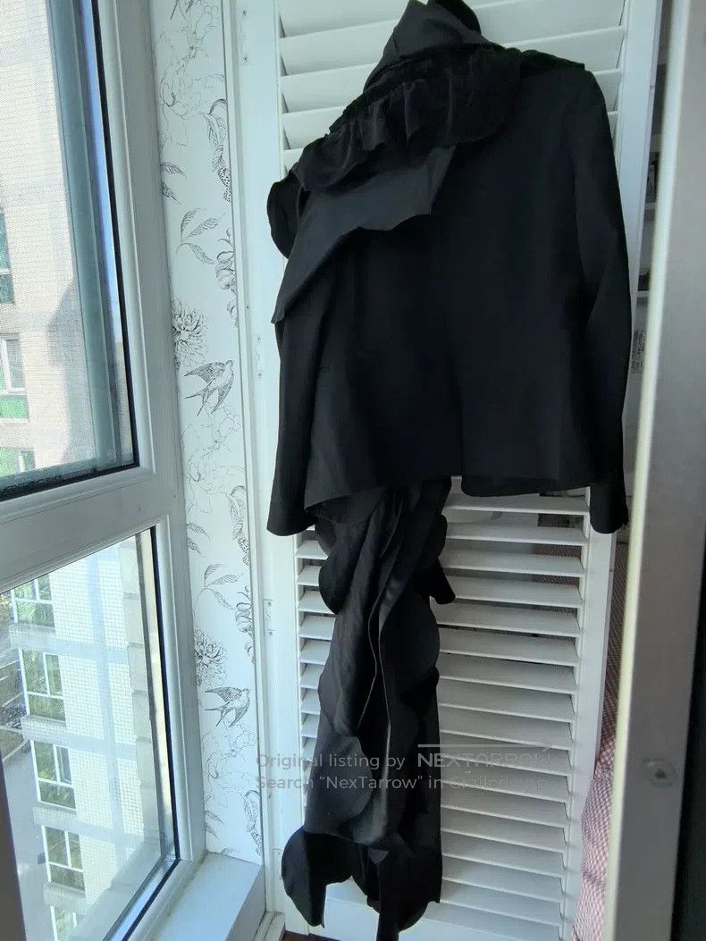 Comme des Garcons Comme Des Garcons Black Multi-Layer Ruffle Collar Jacket Size S / US 4 / IT 40 - 2 Thumbnail