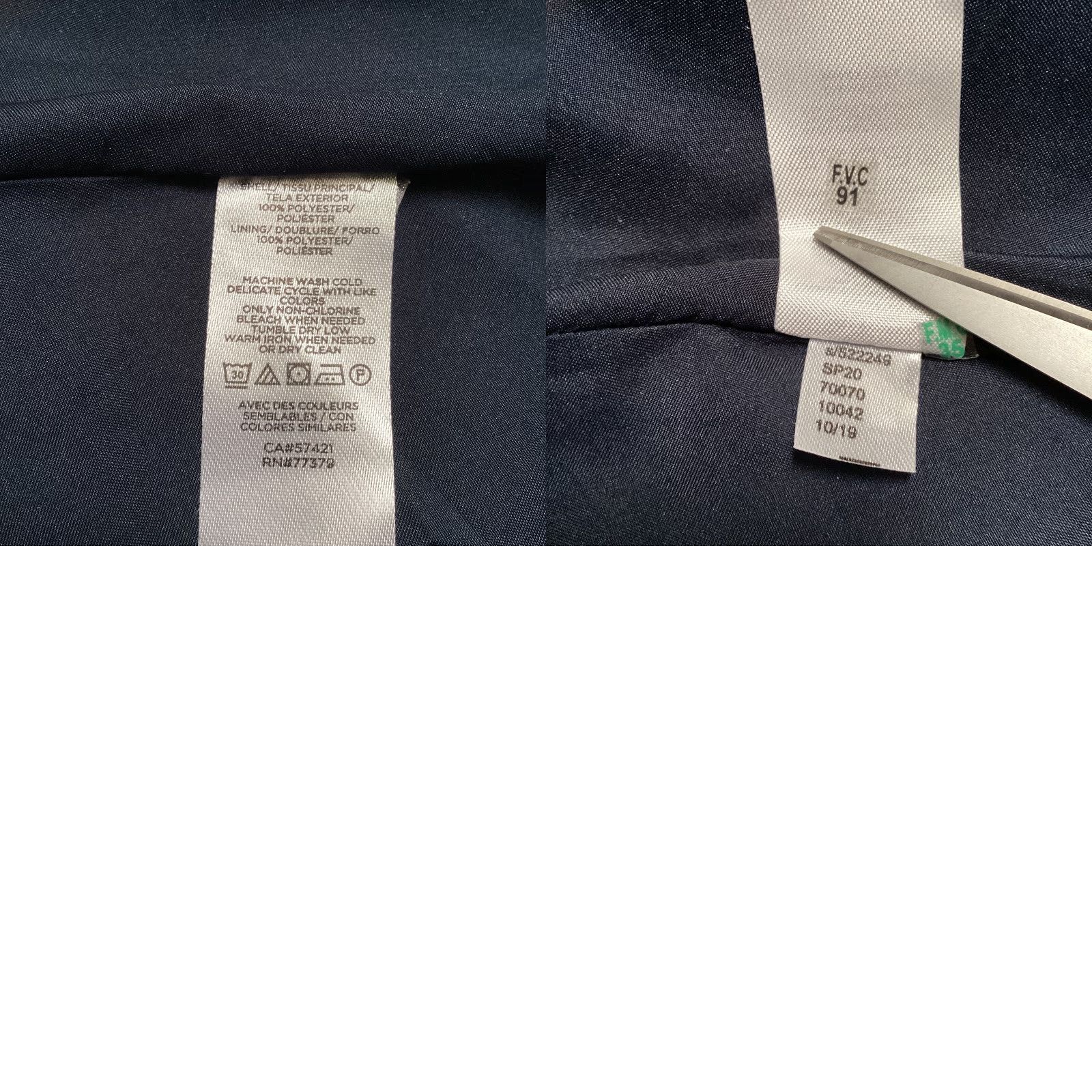 Ann Taylor Ann Taylor Factory Dress Size 6 Blue White Ruffle V Neck Side Zip Bridle Pattern Size M / US 6-8 / IT 42-44 - 9 Thumbnail