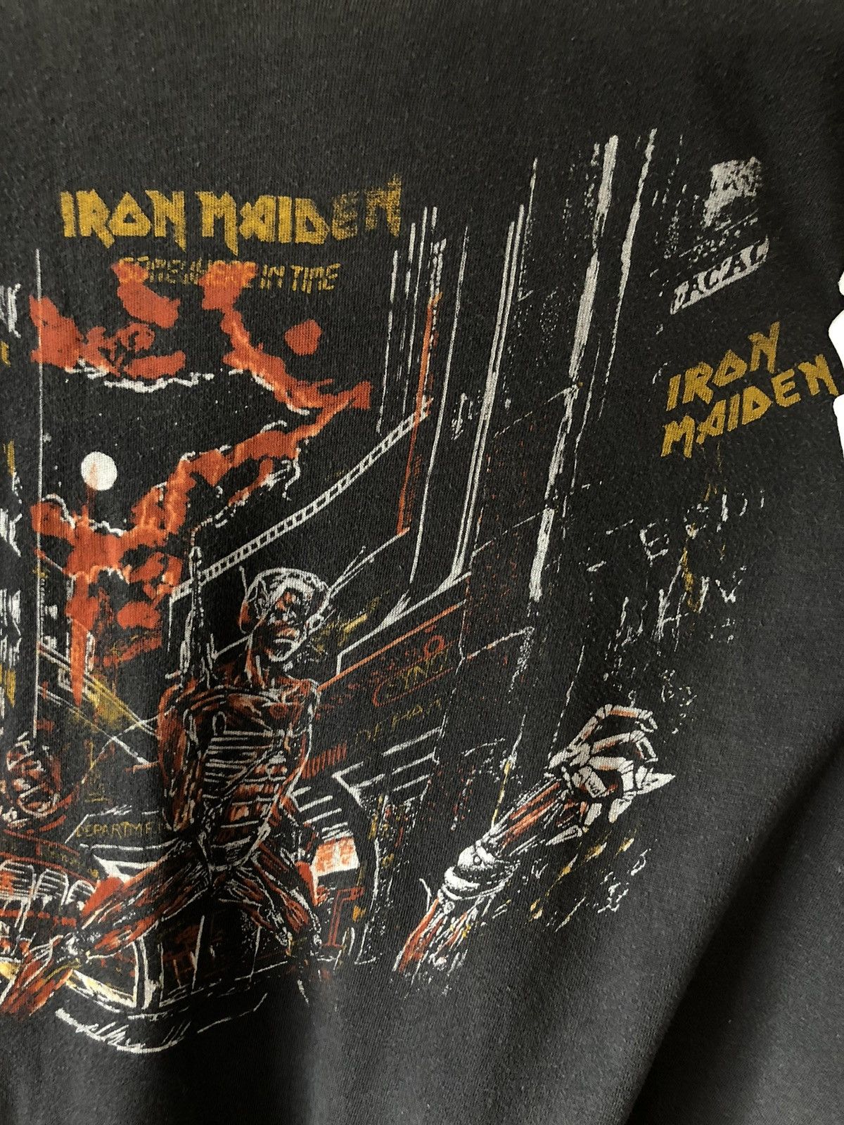 Iron Maiden × Vintage Vintage 80s Iron Maiden deconstructive rare shirt tee Size US S / EU 44-46 / 1 - 7 Thumbnail