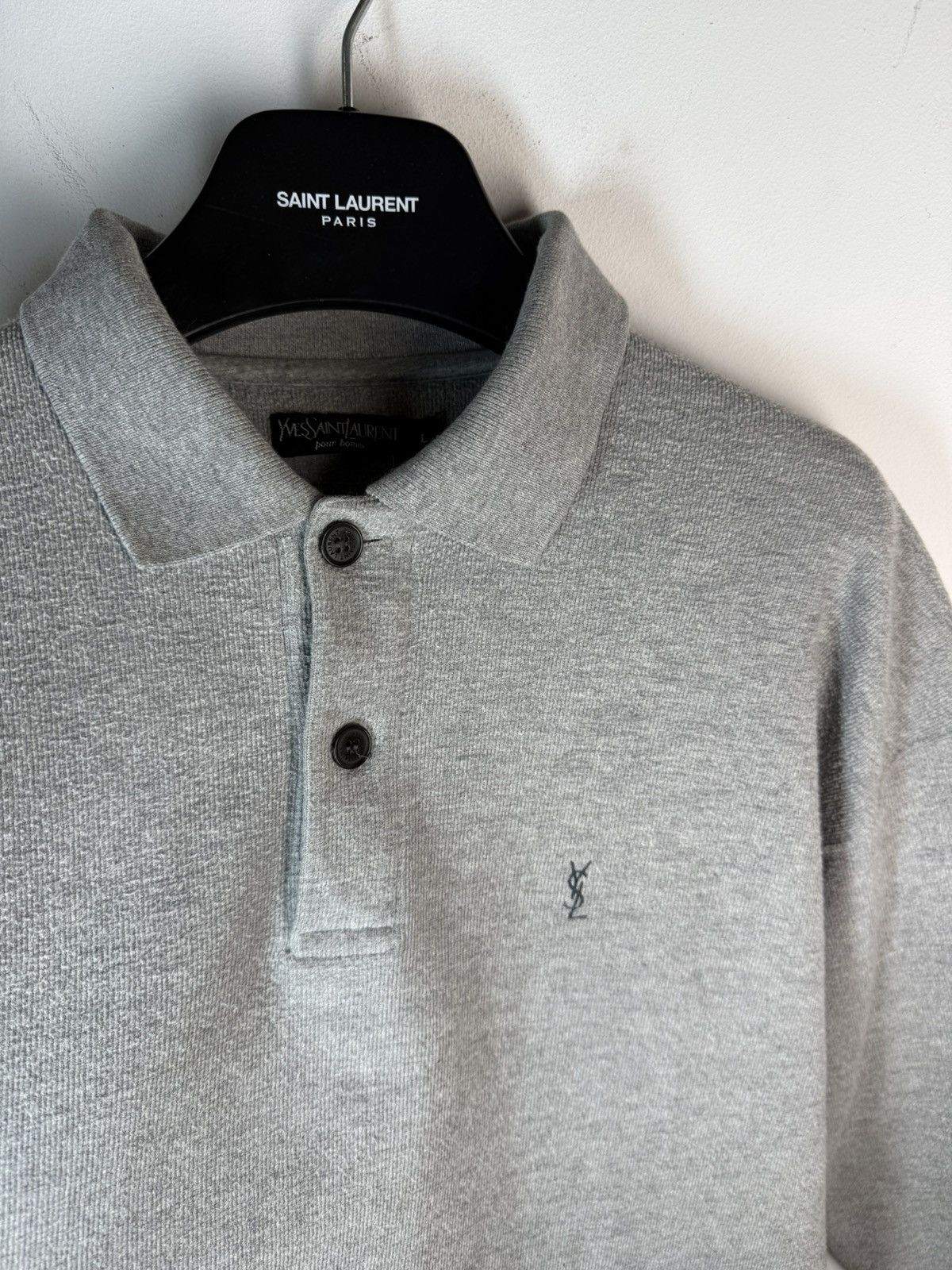 Yves Saint Laurent 90’s YSL Sweatshirt 1/4 Button YSL Sweater Size US L / EU 52-54 / 3 - 5 Thumbnail