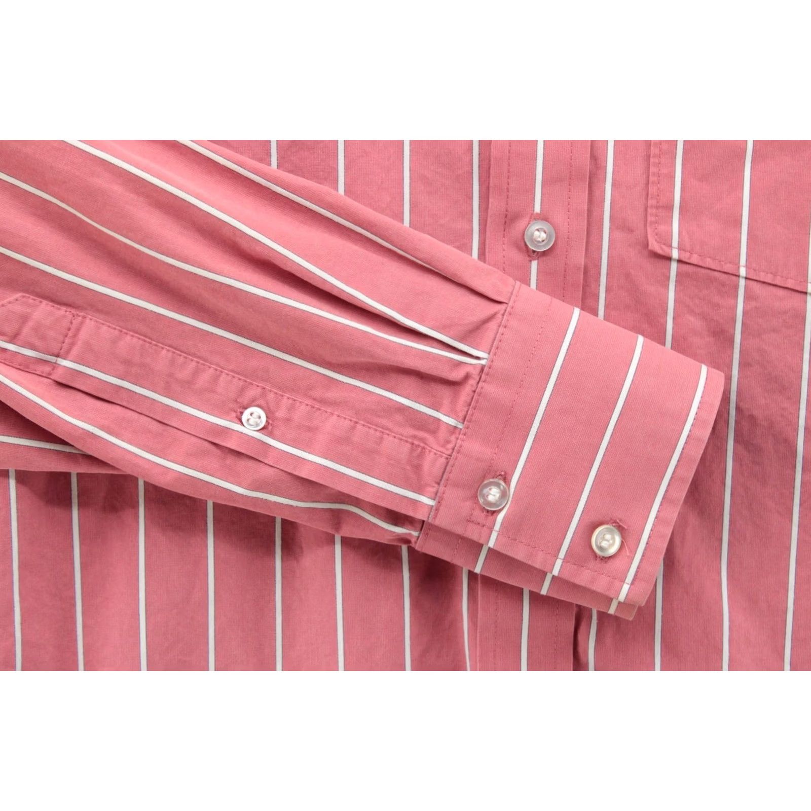 Abercrombie & Fitch Abercrombie & Fitch Shirt Mens Medium Muscle Fit Pink White Stripe Button up Size US M / EU 48-50 / 2 - 4 Thumbnail