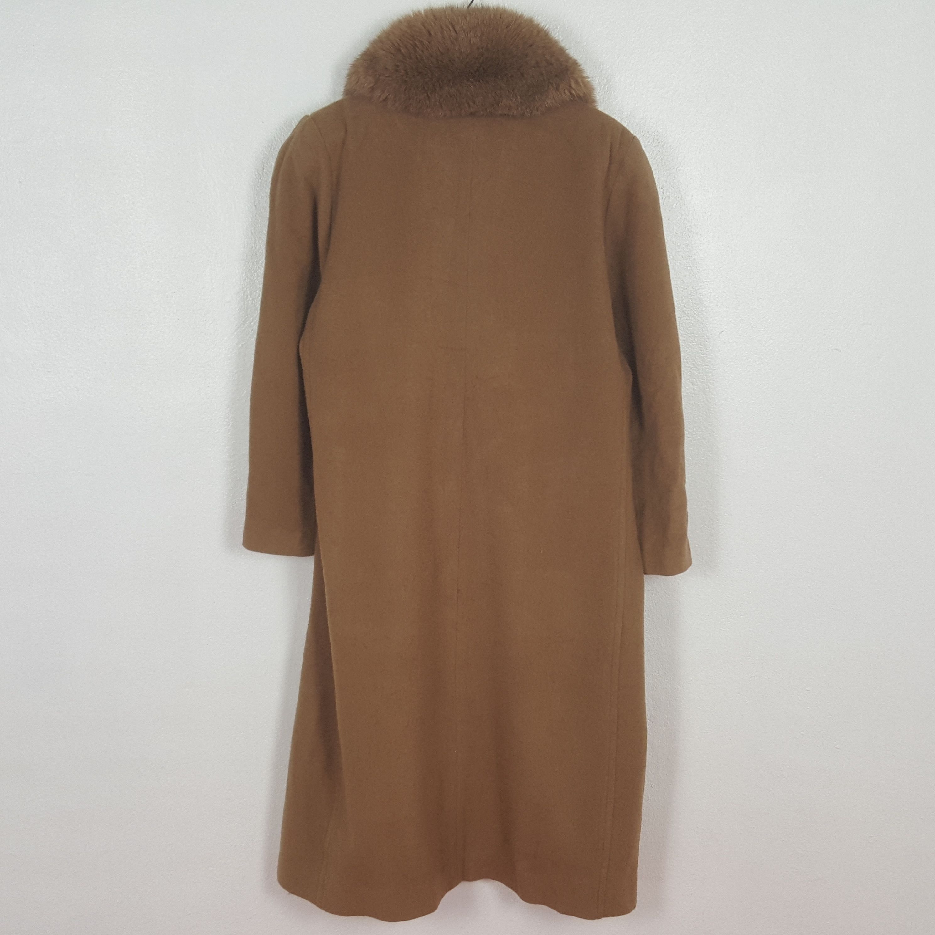 Vintage Vintage Dormeuil Paris Fur Trench Coat Jacket Size L / US 10 / IT 46 - 3 Thumbnail
