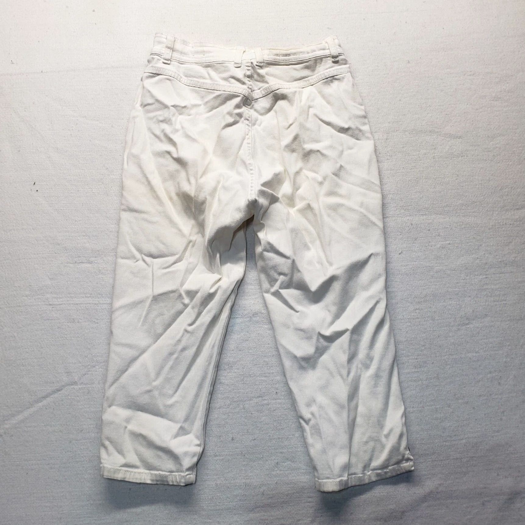 Vintage Adult Women's Size 10 Soft Flattering Northwest Blue Cotton Rich Capri Style Pants Size 32" / US 10 / IT 46 - 7 Thumbnail