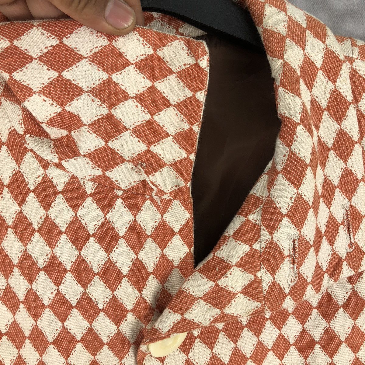 Japanese Brand × Vintage Vintage Cropped Women Jacket Diamond Pattern by Rope Picnic Size S / US 4 / IT 40 - 8 Thumbnail