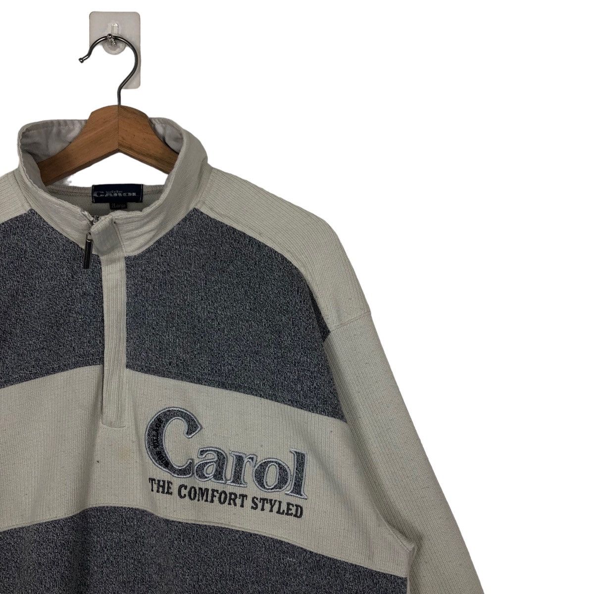 Japanese Brand 🔥90’s Vintage Sweatshirt Collar Carol Big Logo Spell Out Size US L / EU 52-54 / 3 - 6 Thumbnail