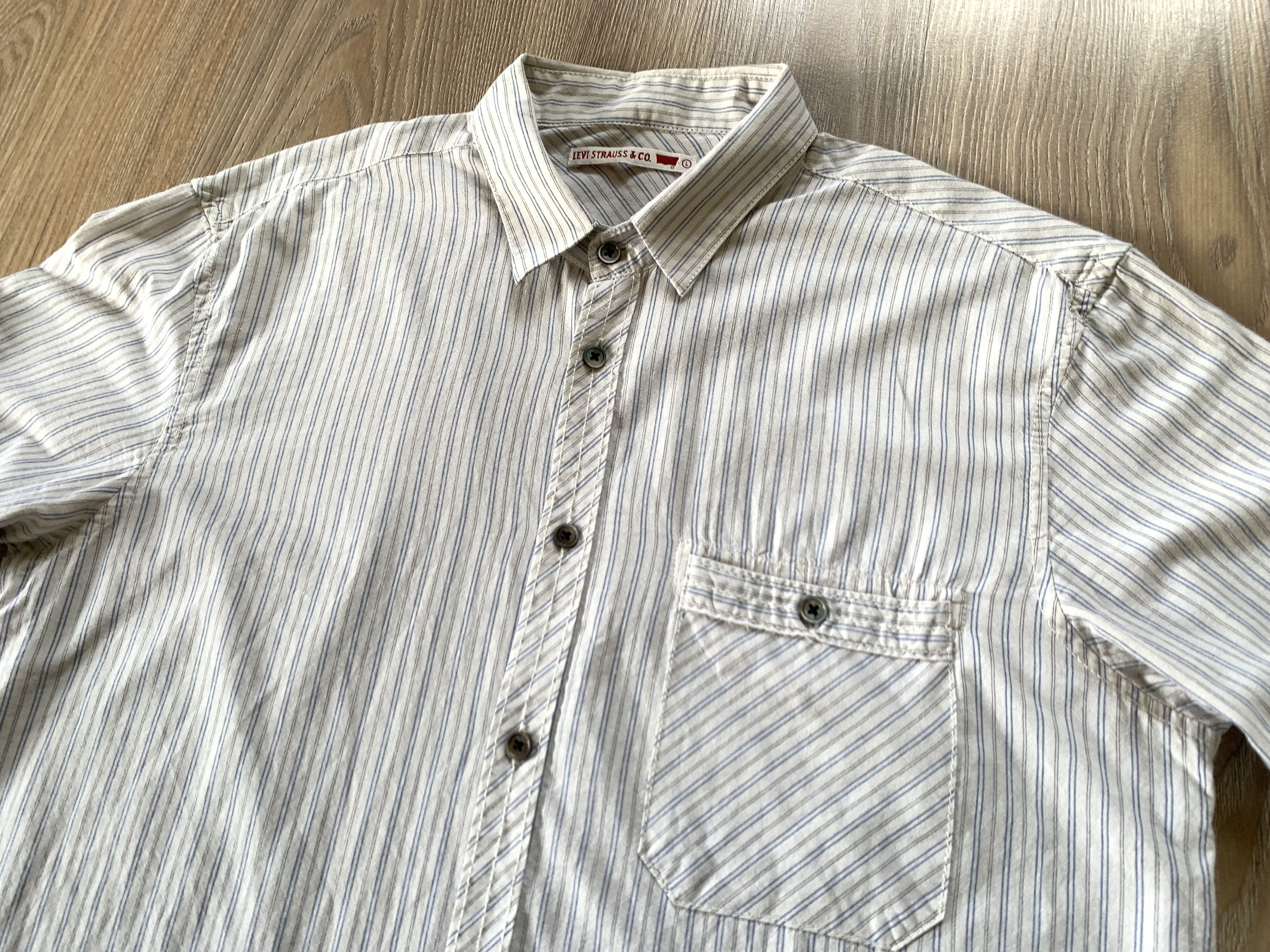 Levi's × Levi's Vintage Clothing Levi's Vintage Long Sleeve Stripe Button Up Shirt Size US L / EU 52-54 / 3 - 4 Thumbnail
