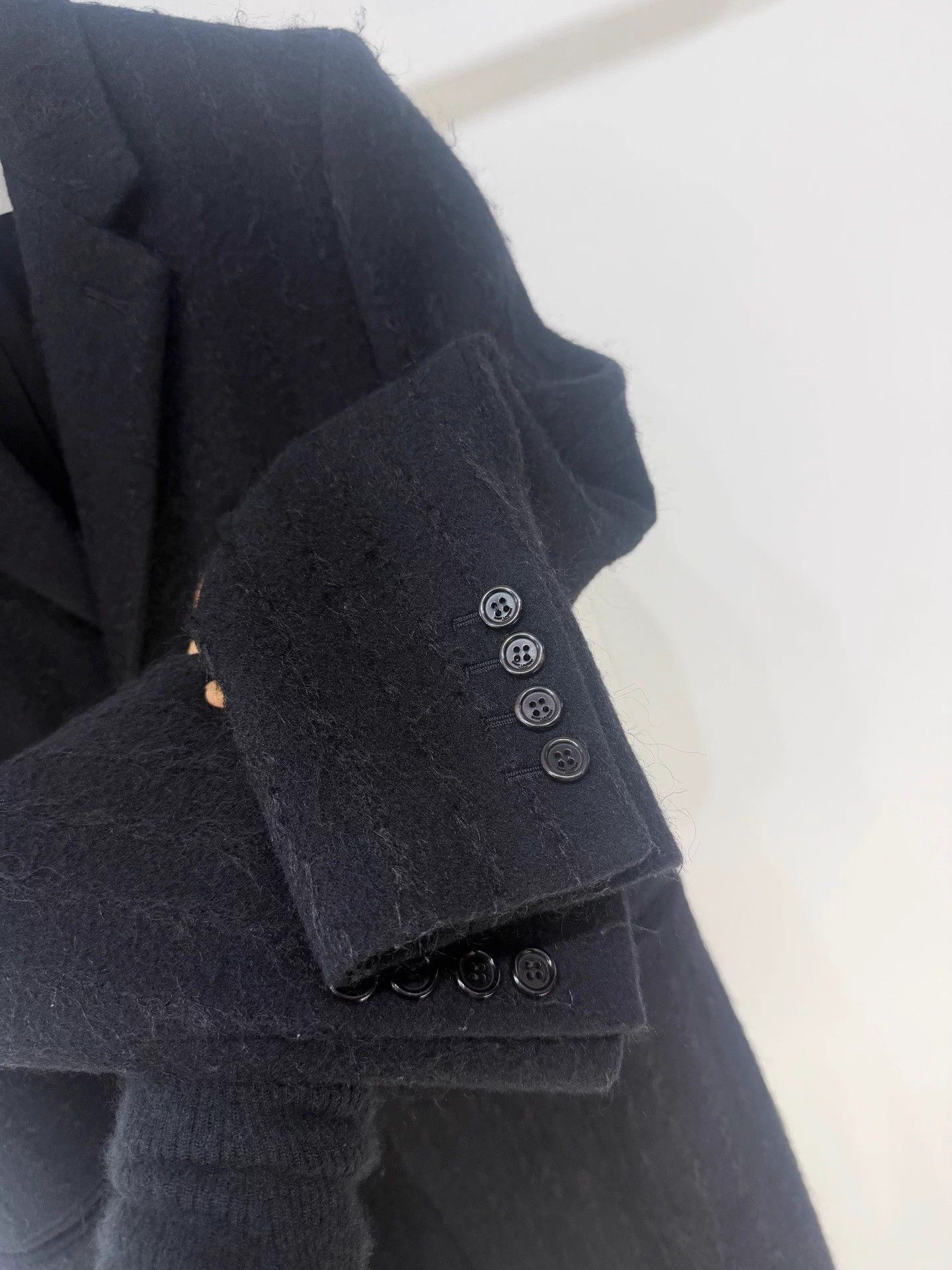 Saint Laurent Paris SLP Mohair Wool Three Button Straight Collar Overcoat 99 New Size M / US 6-8 / IT 42-44 - 3 Thumbnail